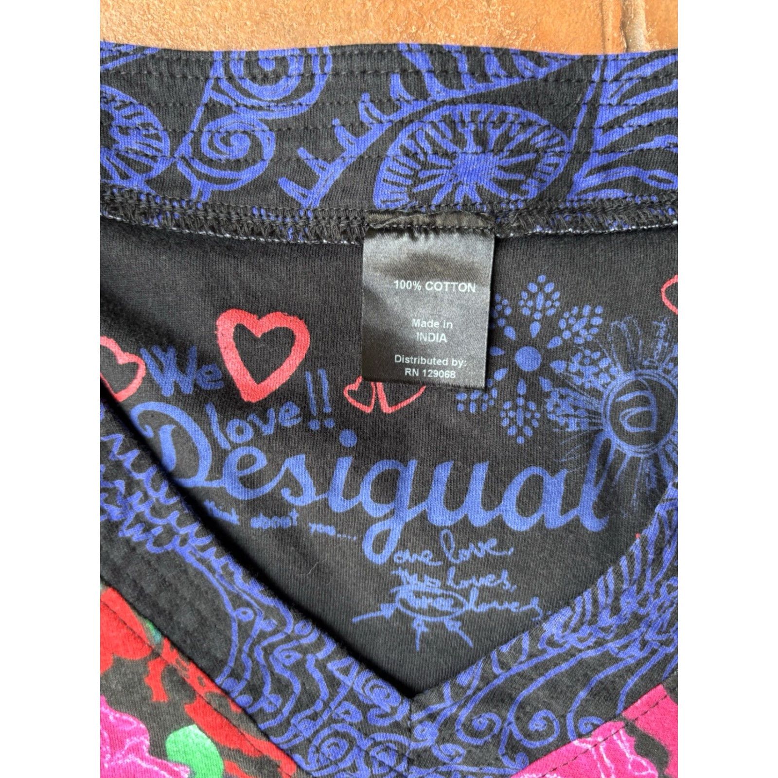 Desigual Y2K Desigual Long Sleeve Top Women's Large Art Face Retro Grunge Fairy Shirt Size L / US 10 / IT 46 - 2 Thumbnail