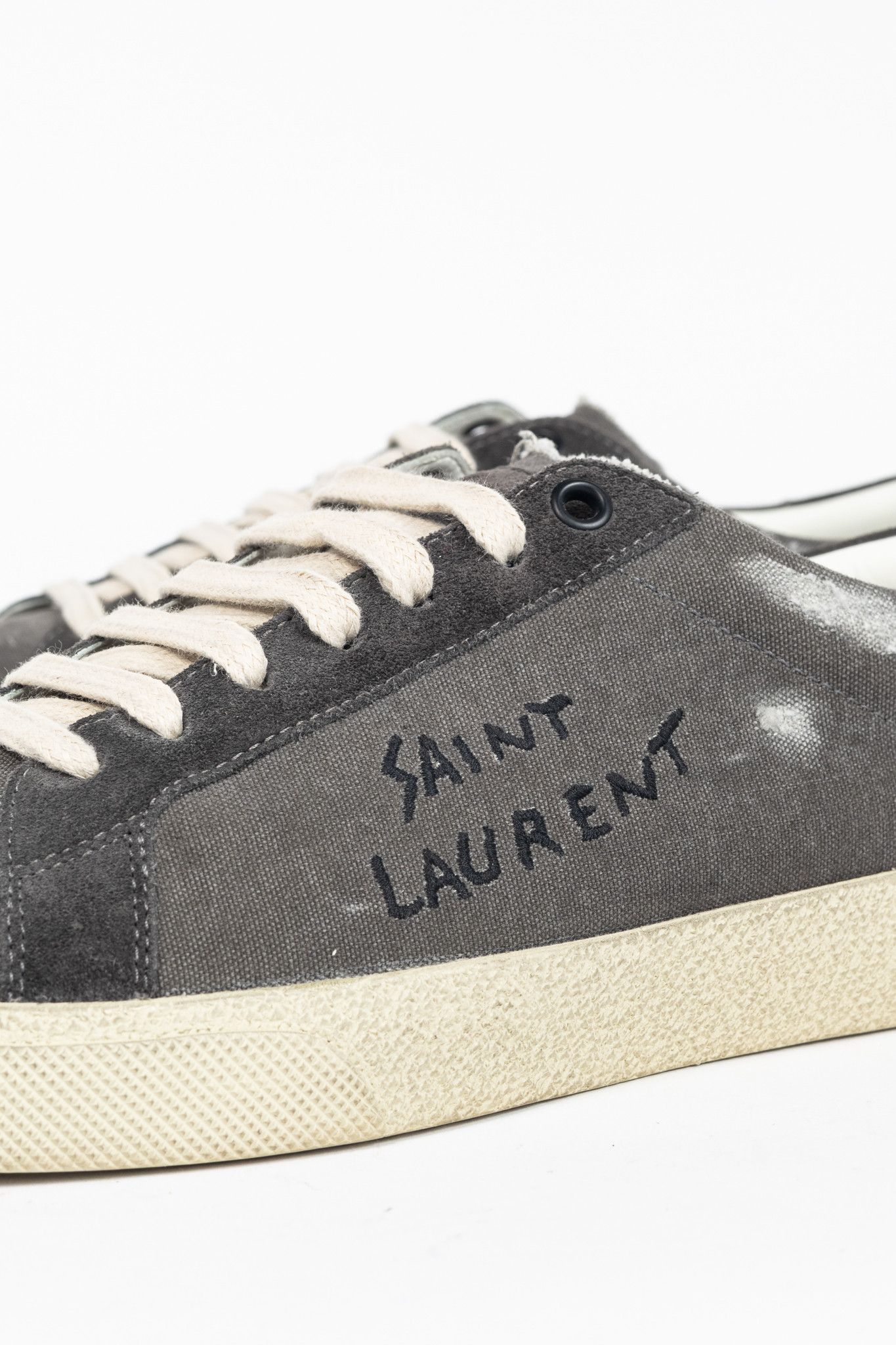 Saint Laurent Paris Saint Laurent Court Classic SL/06 Distressed Sneakers Size US 6 / EU 39 - 8 Thumbnail