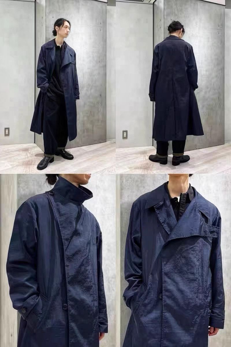 Yohji Yamamoto Yohji Yamamoto 24AW Blue Trench Coat K11 Size US L / EU 52-54 / 3 - 7 Thumbnail