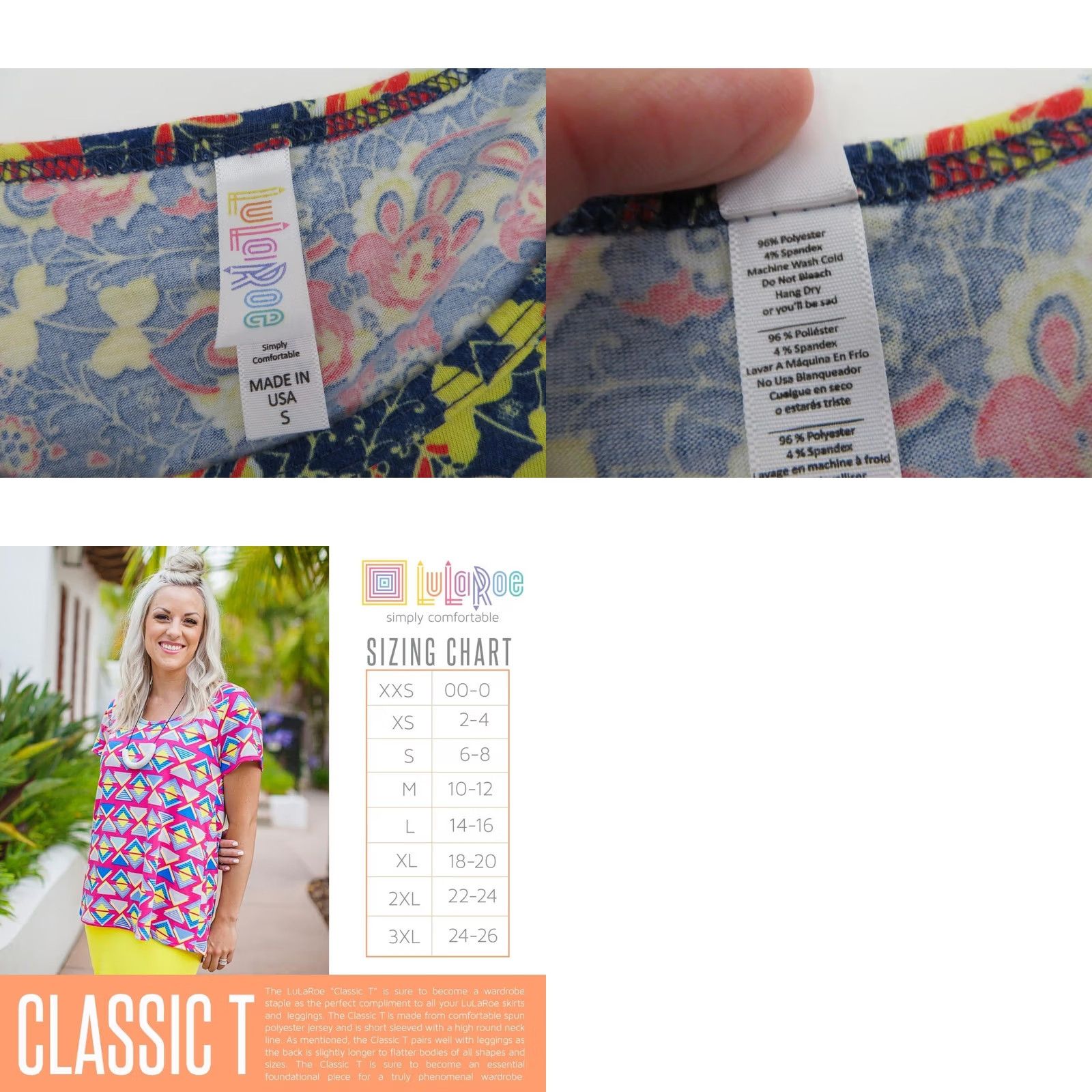 Vintage Lularoe Floral Classic T Shirt XS? No, Original Size S. Size S / US 4 / IT 40 - 8 Thumbnail