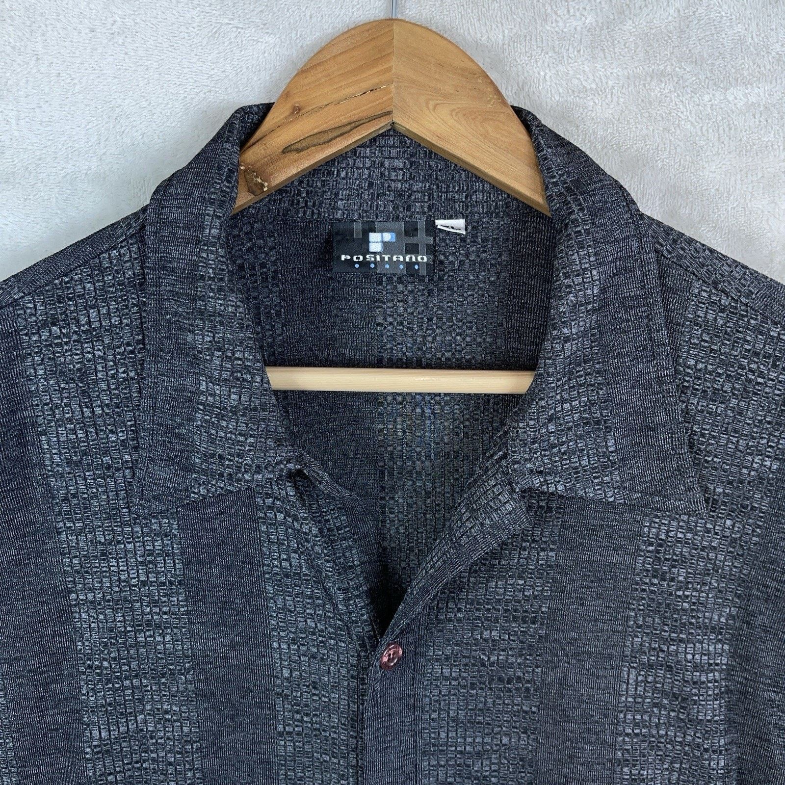 Other Positano Knit Shirt XL Textured Vertical Stripe Sopranos 90s Size US XL / EU 56 / 4 - 2 Thumbnail