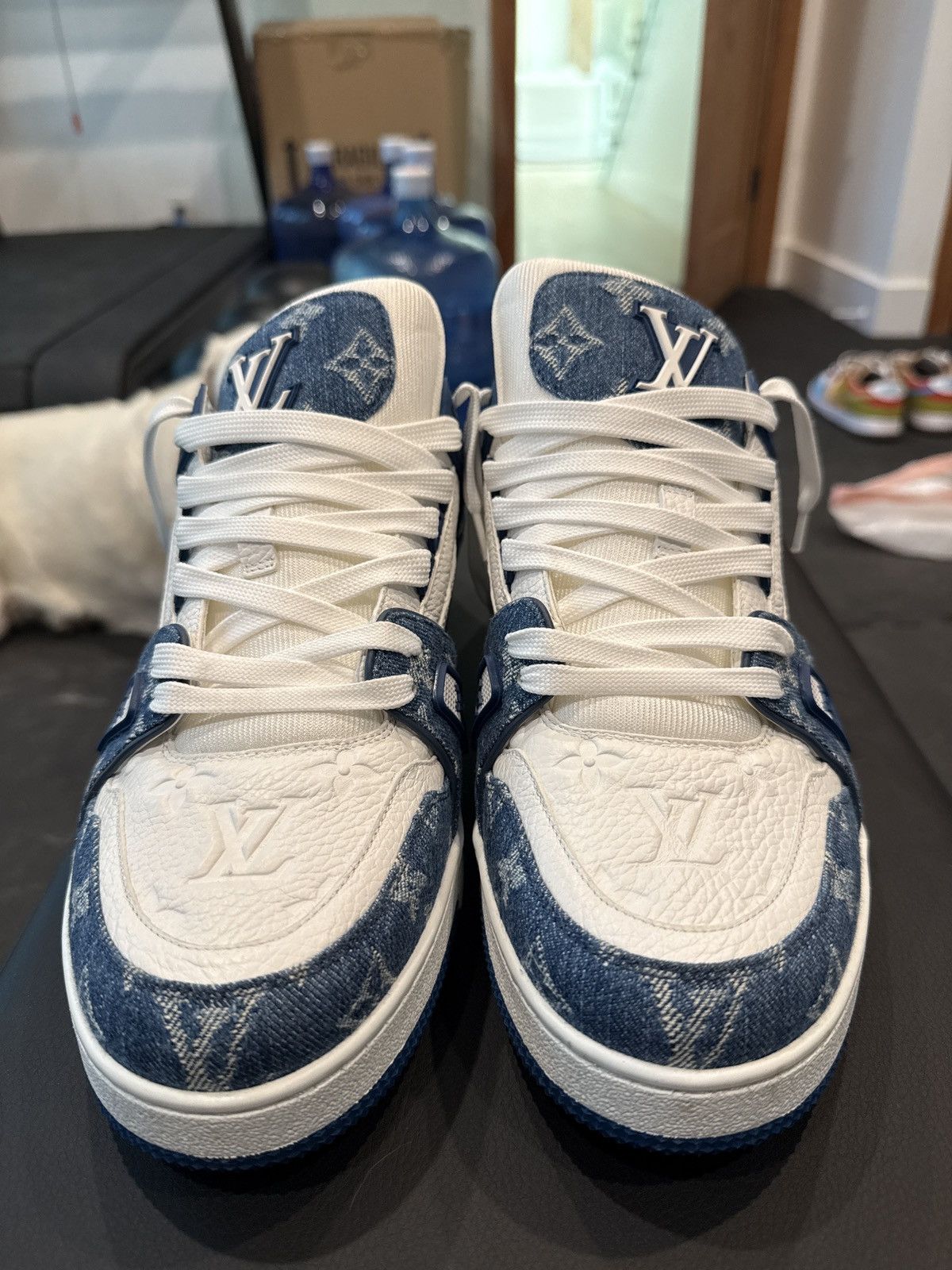 Louis Vuitton Louis Vuitton Trainer Sneaker “Blue Monogram Denim” Size US 10 / EU 43 - 4 Thumbnail