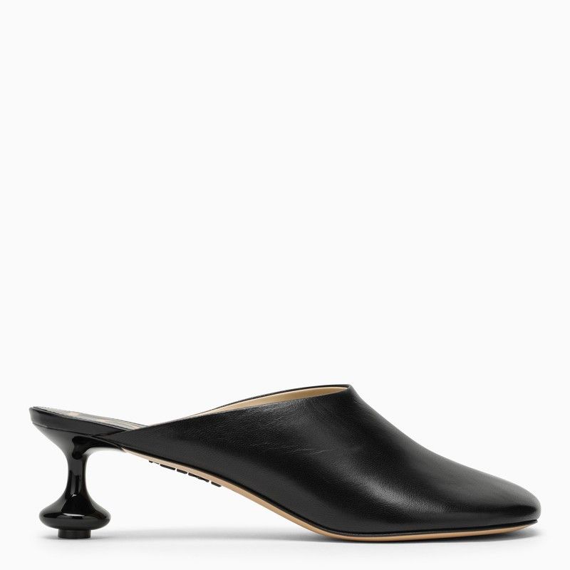 image of Loewe Toy Black Goatskin Sabot Shoes, Women's (Size 7)
