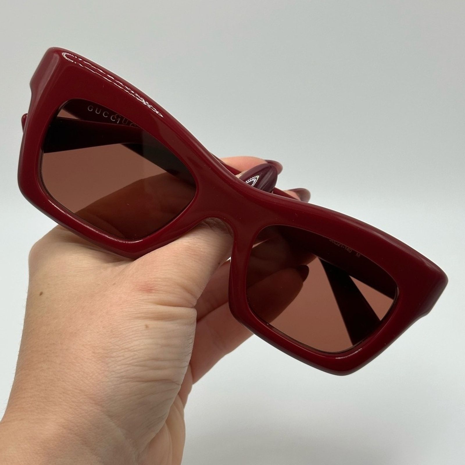 Gucci NEW GUCCI Sunglasses GG1773S 003 Burgundy Brown Women Size ONE SIZE - 10 Thumbnail