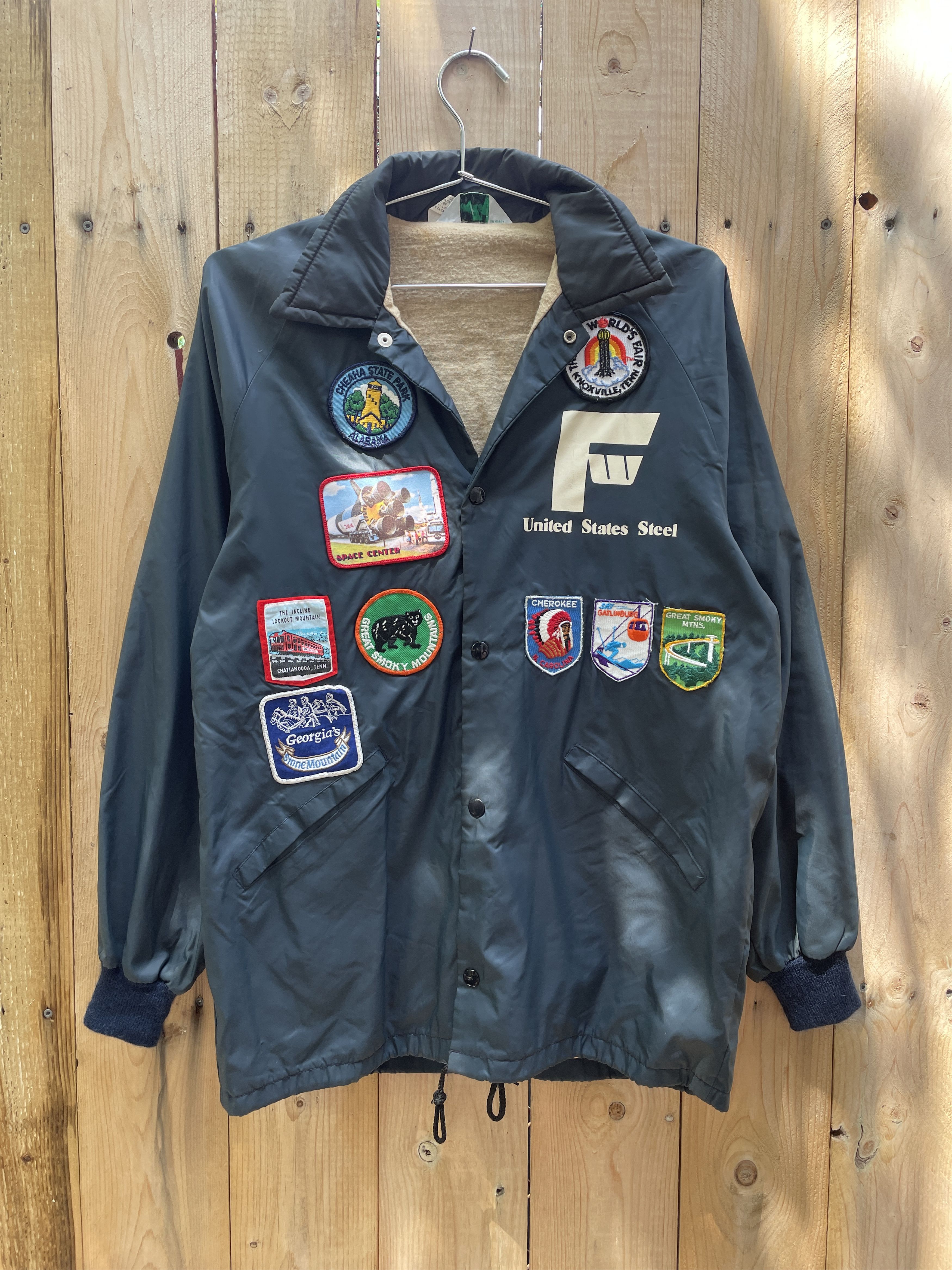 Vintage US Steel Patches Coaches Jacket. Navy. Size US M / EU 48-50 / 2 - 1 Thumbnail