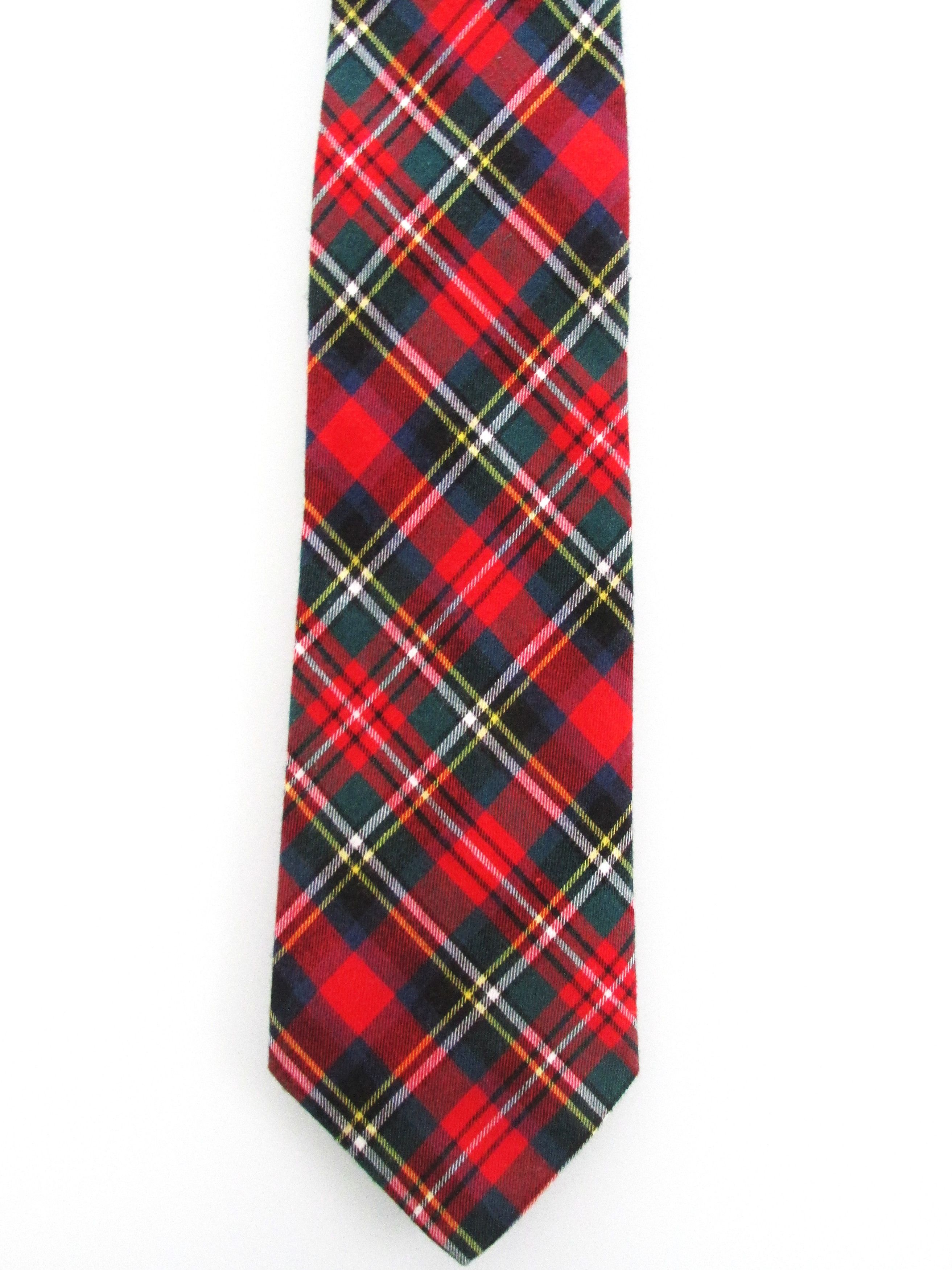 Vintage Rooster Vintage Men's Cotton Plaid Ties Size ONE SIZE - 2 Thumbnail