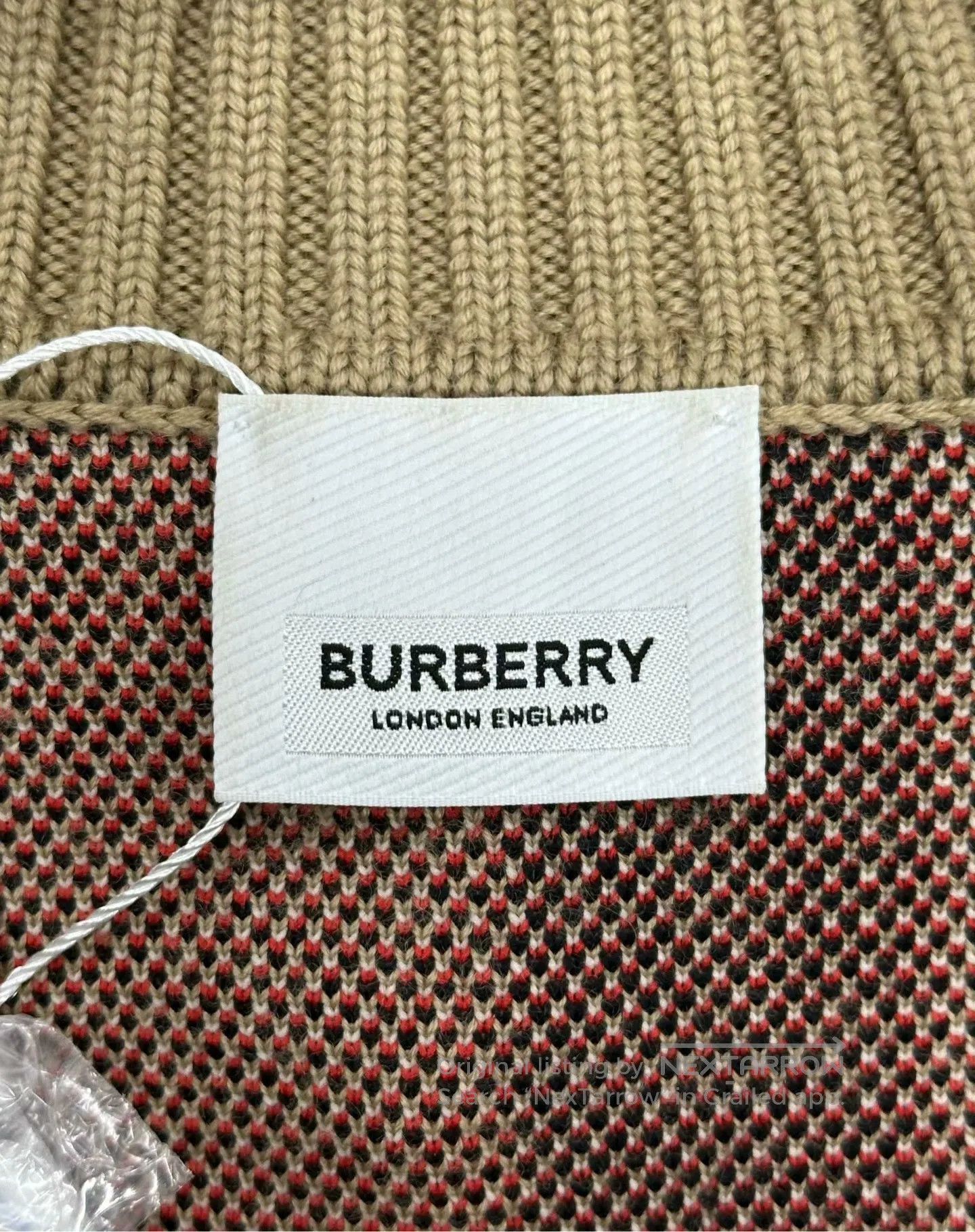 Burberry Burberry Khaki Classic Plaid Knit Cardigan Jacket| Size XXS / US 00 / IT 34 - 4 Thumbnail