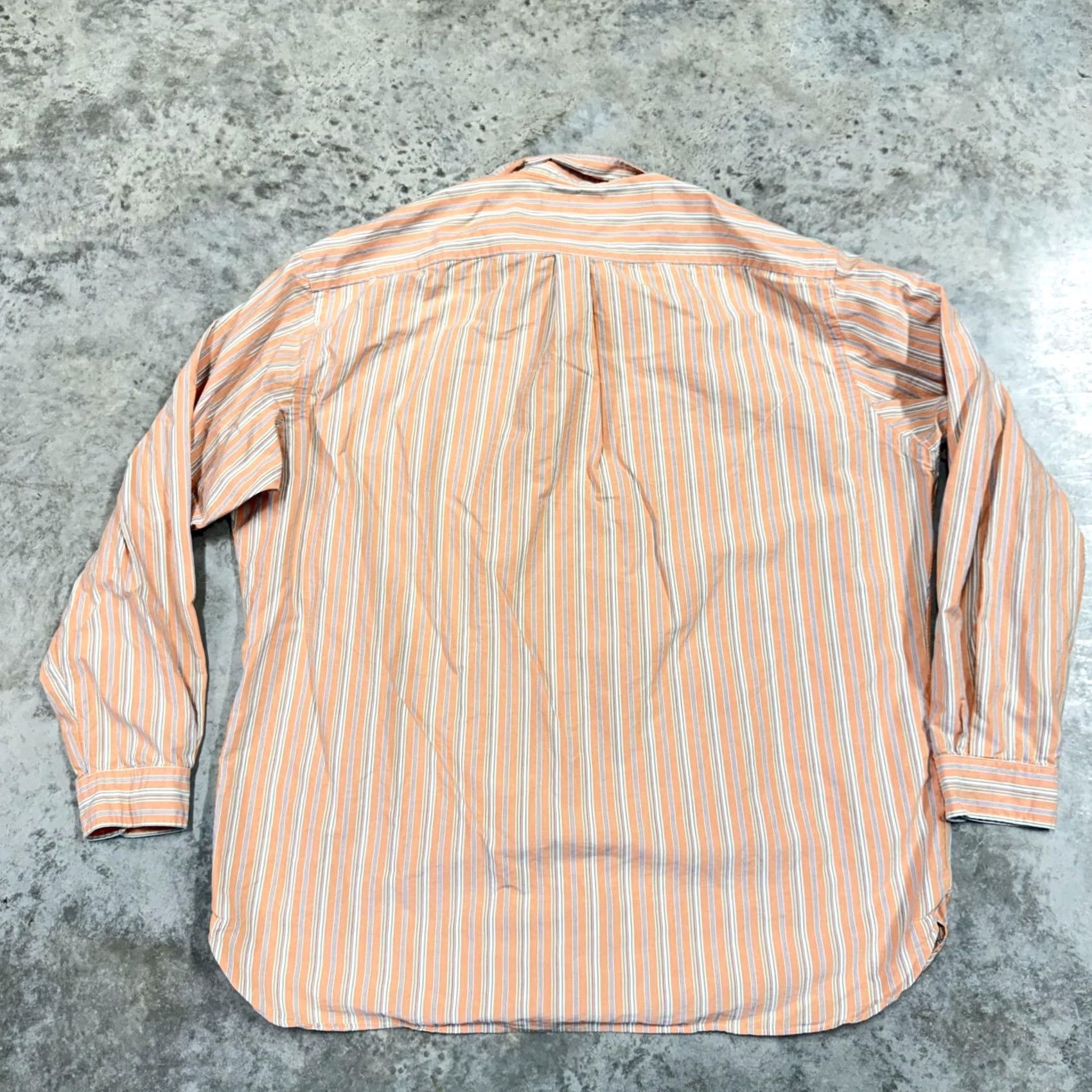 Ralph Lauren Ralph Lauren Shirt Mens 3XLT Orange Striped Button-Down Long Sleeve Pony Logo Size US XXL / EU 58 / 5 - 4 Thumbnail