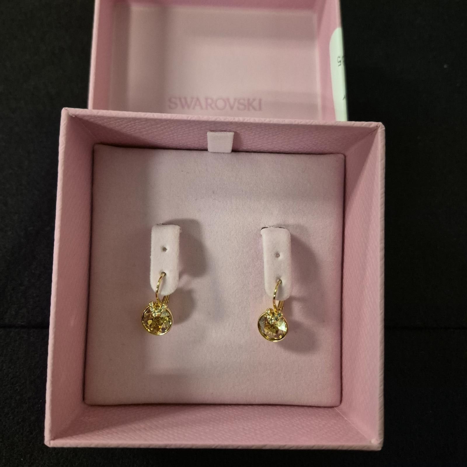 Swarovski Swarovski Bella V Drop Earrings – Round Cut Gold-Tone Plated Size ONE SIZE - 4 Thumbnail