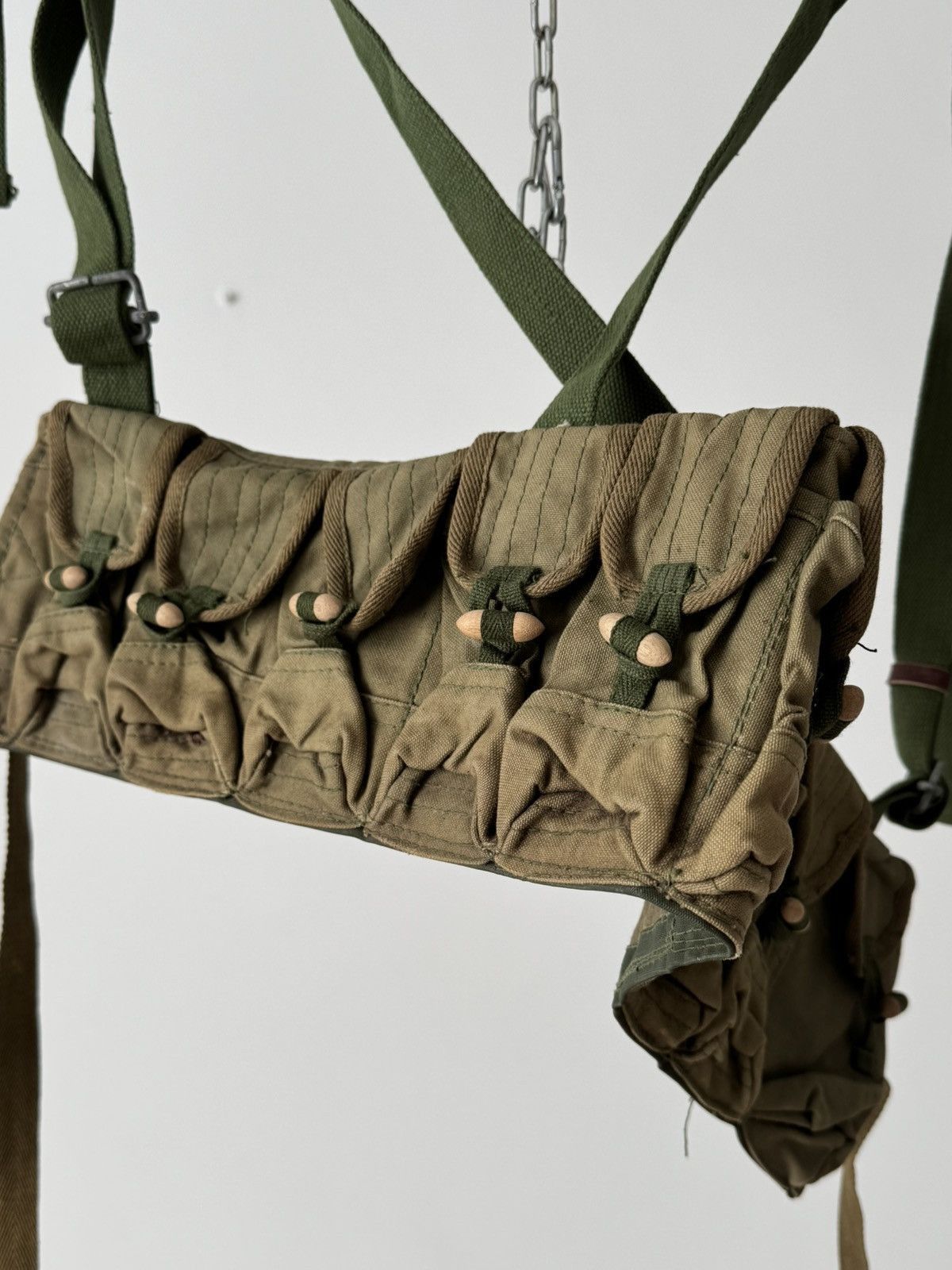 Japanese Brand × Vintage 1970s Vintage Chinese Style Hunting Shooting Ammo Belt-Bag Size ONE SIZE - 3 Thumbnail