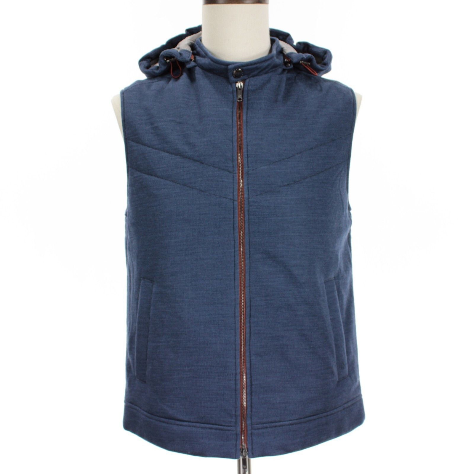 Luciano Barbera Vest Size M US In Blue Wool