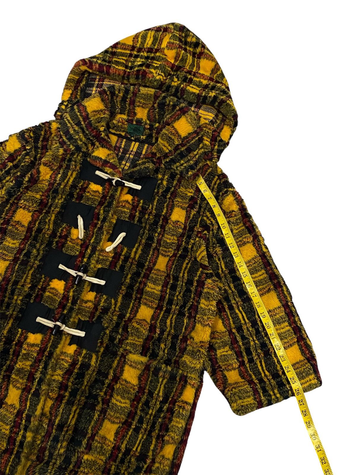 Jean Paul Gaultier Jean Paul Gaultier Junior FW1991 Yellow Tartan Faux Fur Coat Size US M / EU 48-50 / 2 - 16 Thumbnail