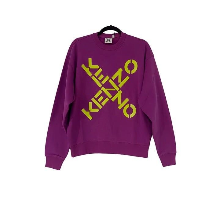 image of Kenzo Logo Cross Sweatshirt in Purple, Men's (Size Small)