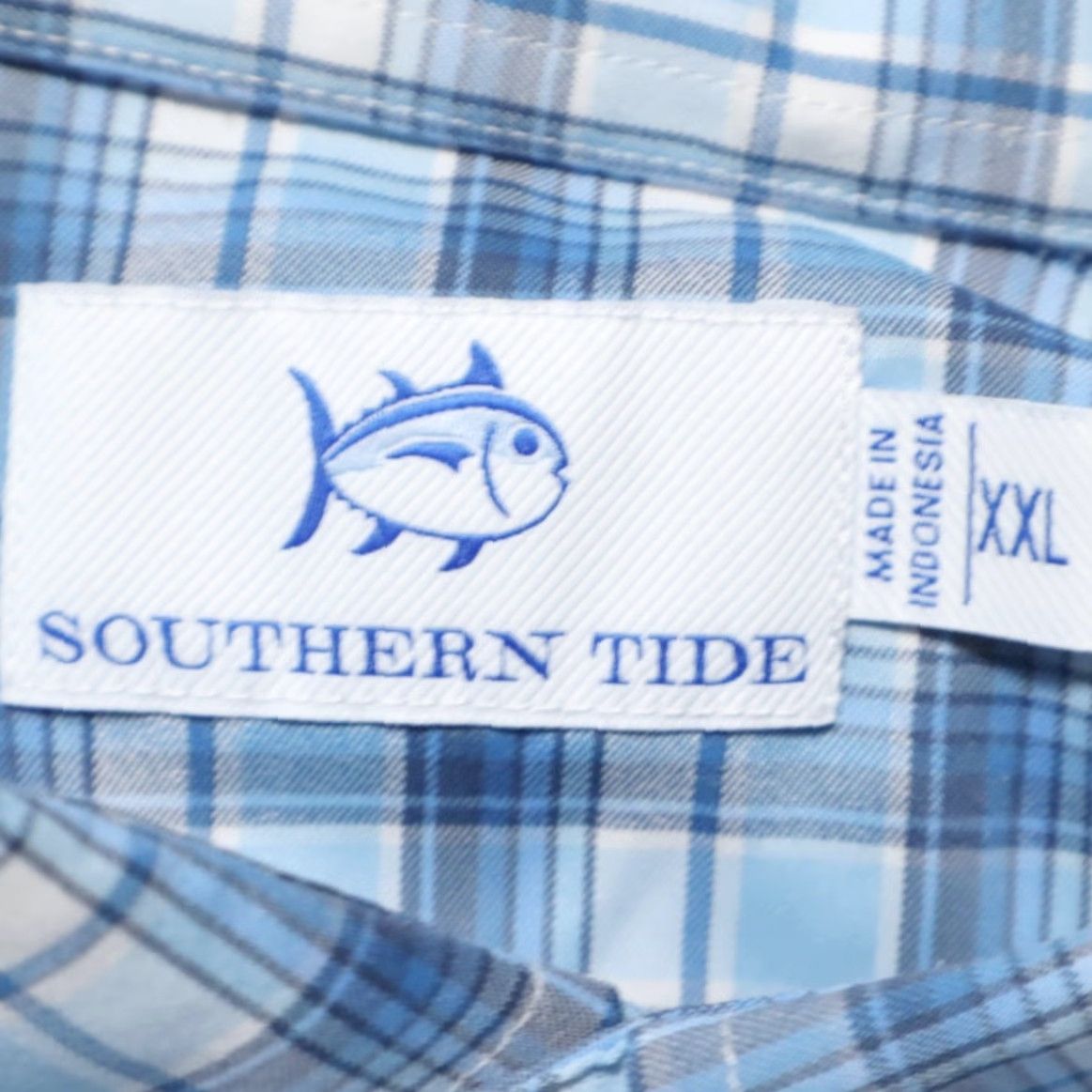 Southern Tide Southern Tide Shirt Blue 2XL Men Brrr Nylon Plaid Long Sleeve Button Down Regular Fit Size US XXL / EU 58 / 5 - 5 Thumbnail