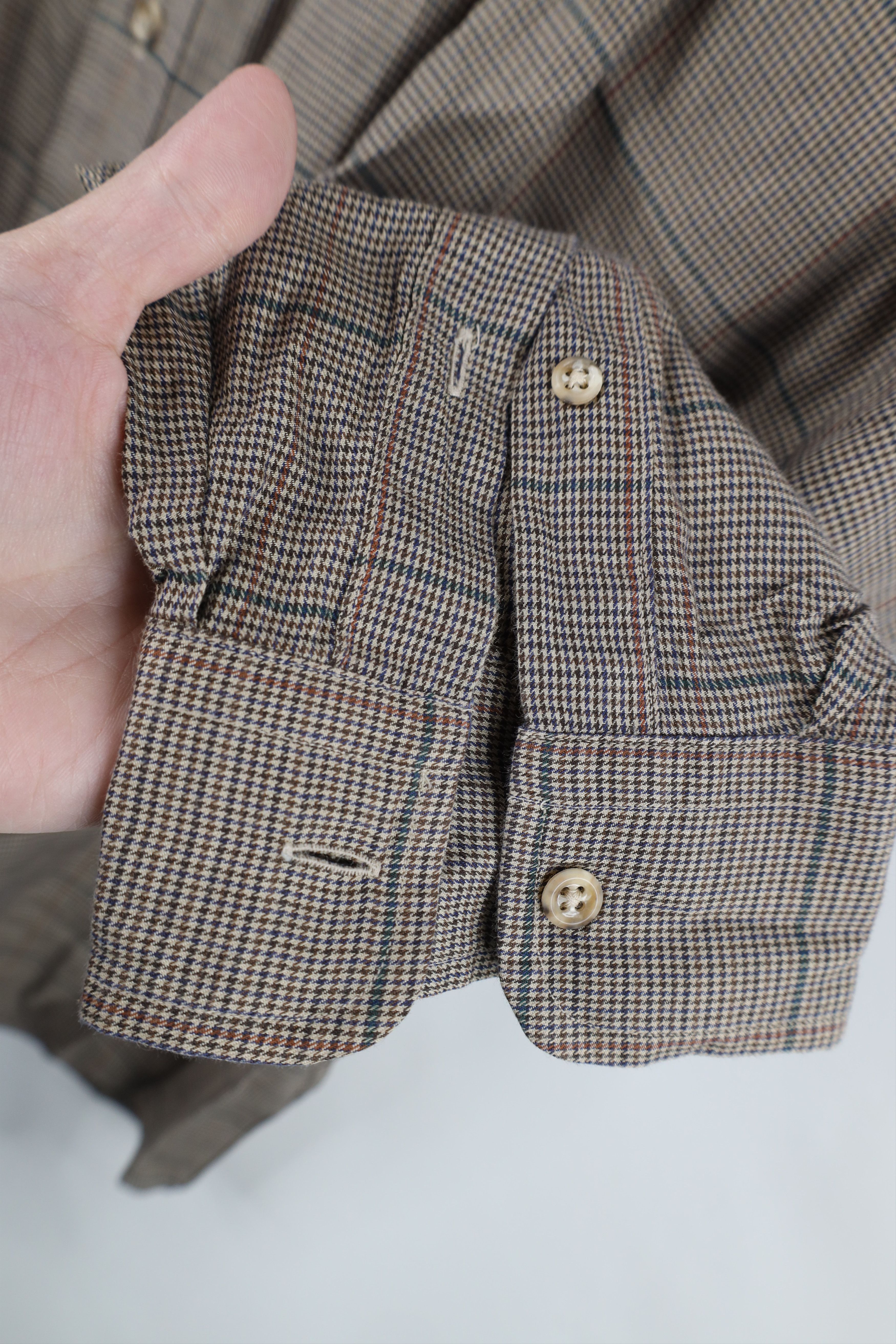 Lands' End Vintage 90s Lands End Houndstooth Collared Button Down Shirt Size US XL / EU 56 / 4 - 6 Thumbnail