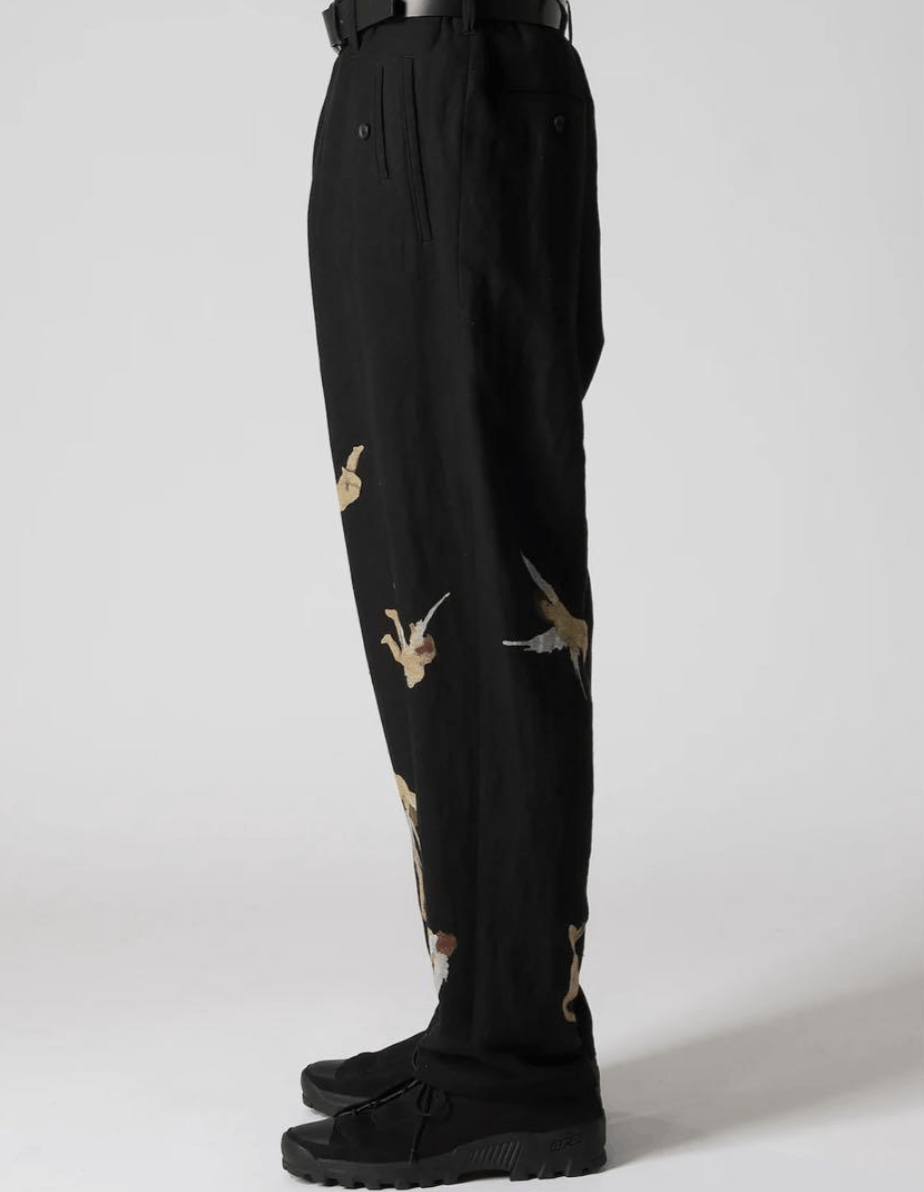 Yohji Yamamoto Yohji Yamamoto Pour Homme - ANGEL PRINT PANTS Size US 32 / EU 48 - 2 Thumbnail
