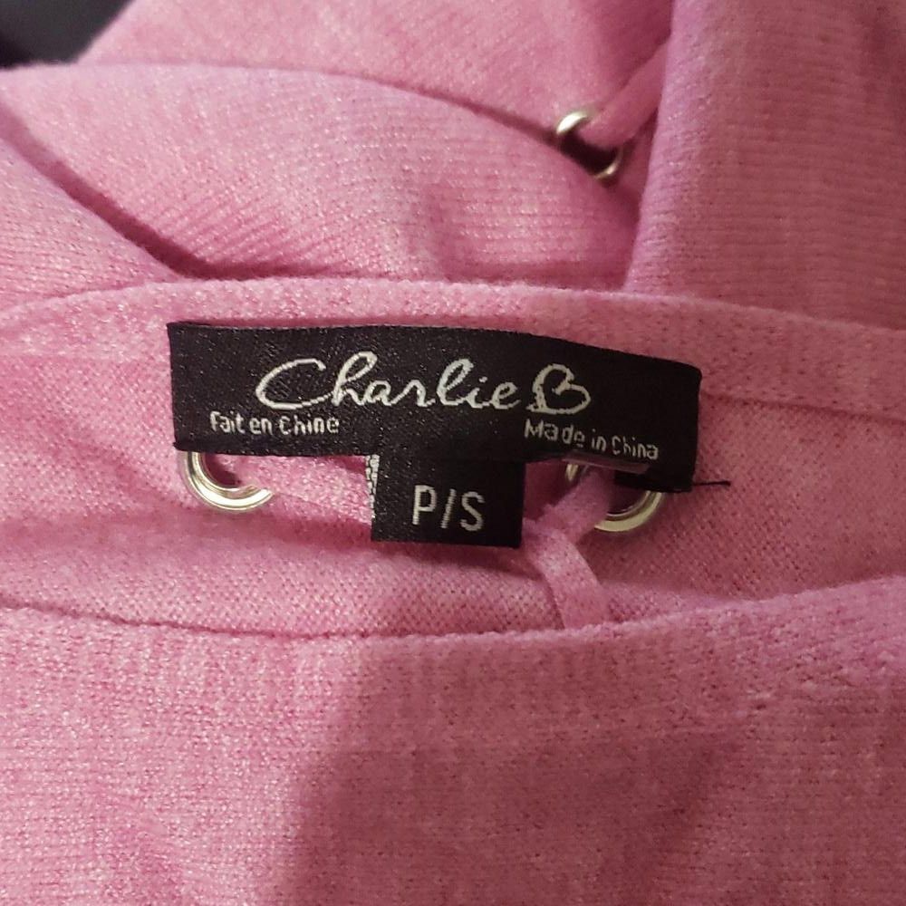 Designer CT1951 Charlie B Pink Long Sleeve Crew Neck Sweater P/S Size S / US 4 / IT 40 - 7 Thumbnail