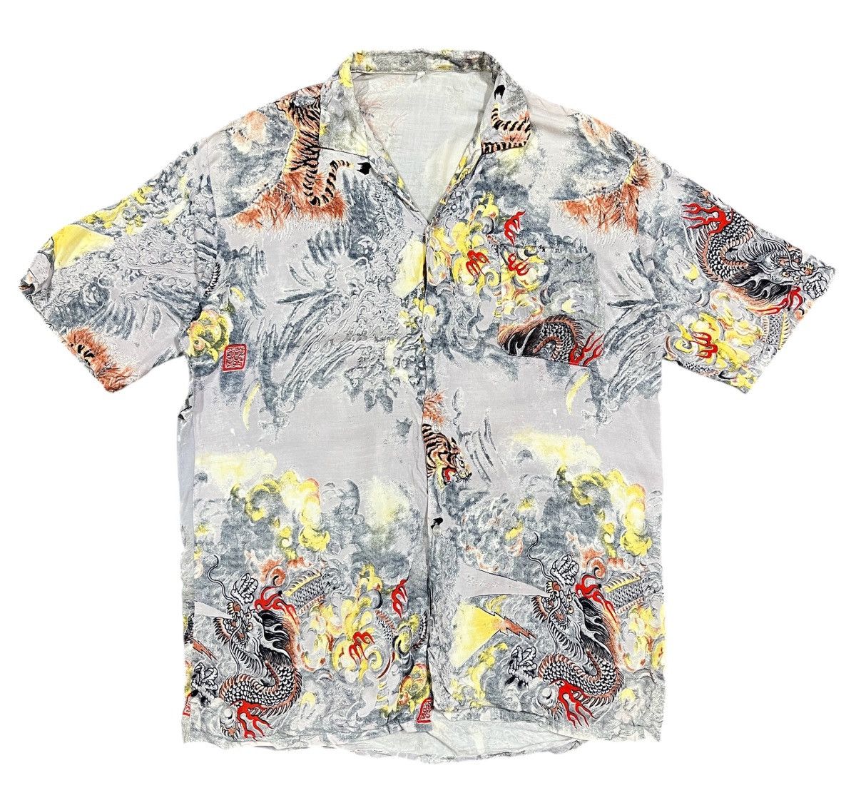 Japanese Brand Aloha hawaiian shirt fighting dragon &tiger shirt Size US M / EU 48-50 / 2 - 1 Thumbnail