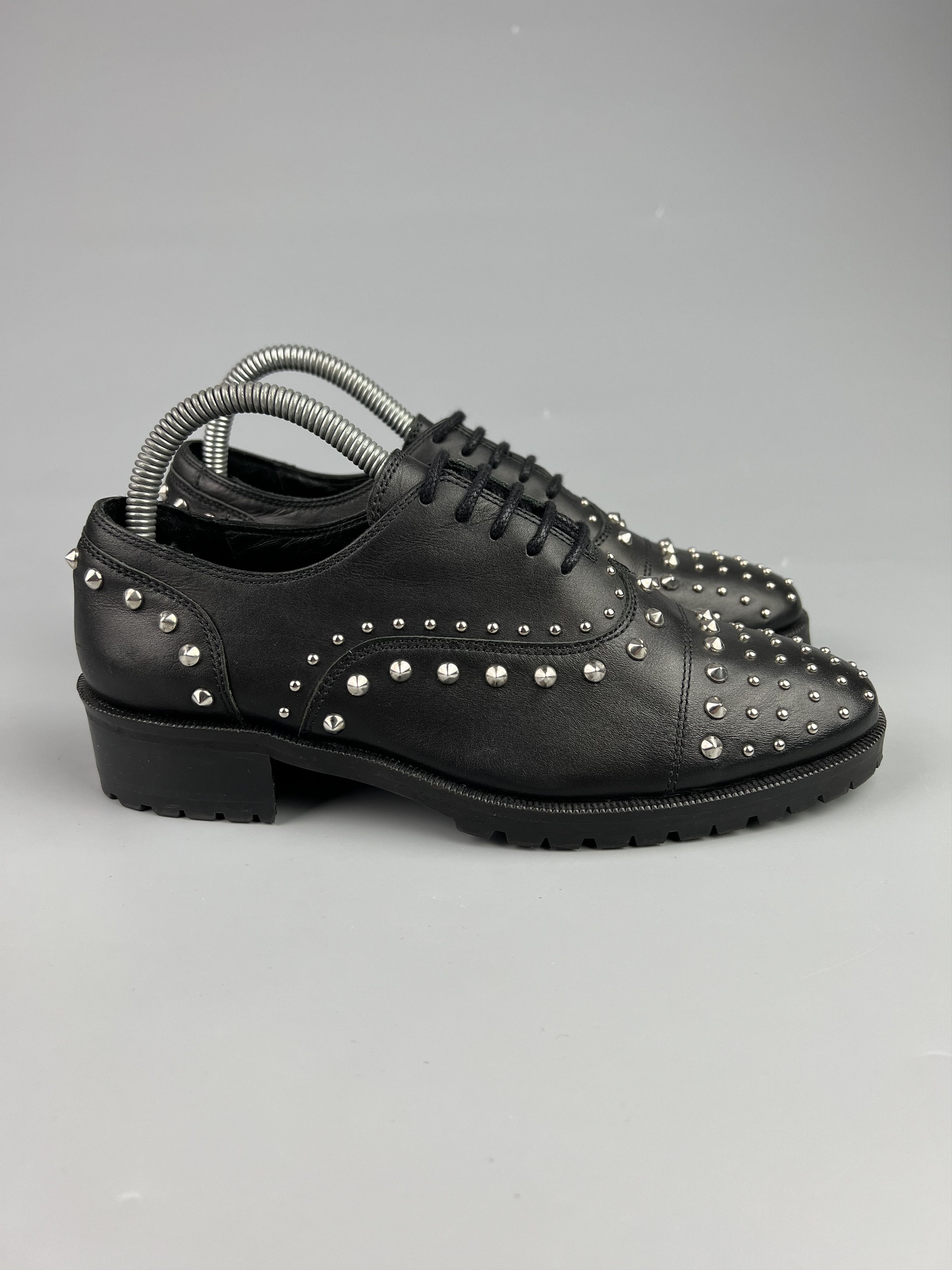 Designer × The Kooples The Kooples Studded Spike Leather Oxford Shoes Size 36 Size US 5 / IT 35 - 2 Thumbnail