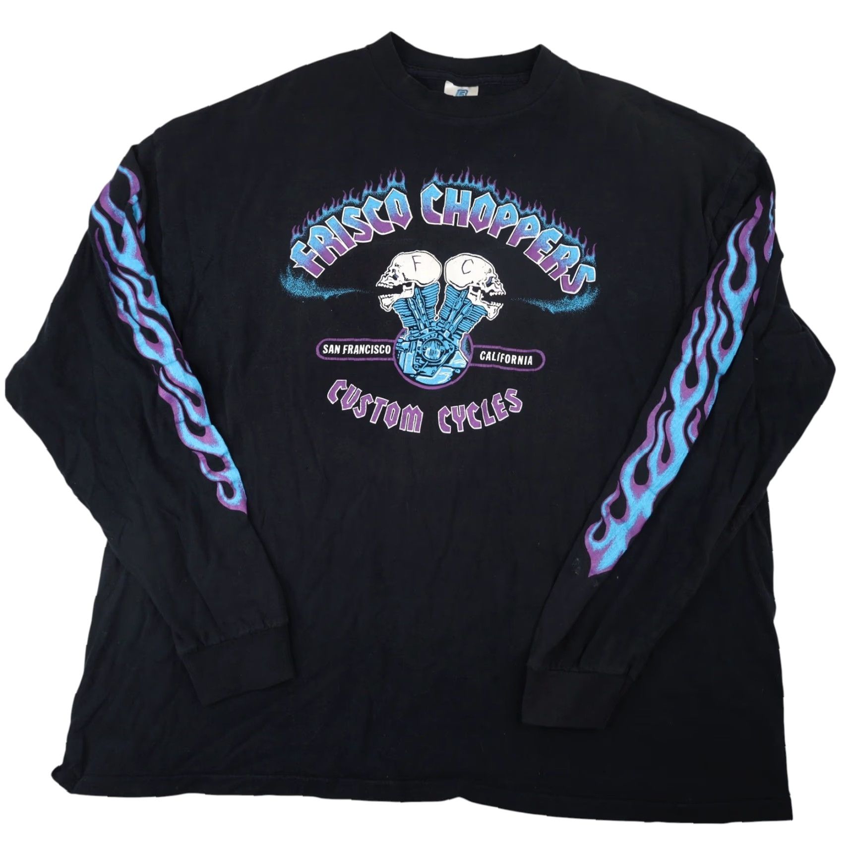 Vintage VINTAGE Frisco Choppers Custom Cycles Mens T Shirt Black XXL Graphic Unisex? No - Men's. Size US XXL / EU 58 / 5 - 2 Thumbnail