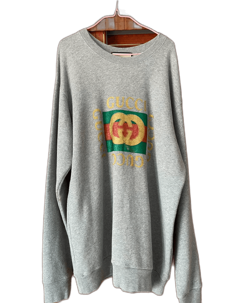 Gucci Gucci Glitter Logo Sweatshirt-yf Size US M / EU 48-50 / 2 - 1 Thumbnail
