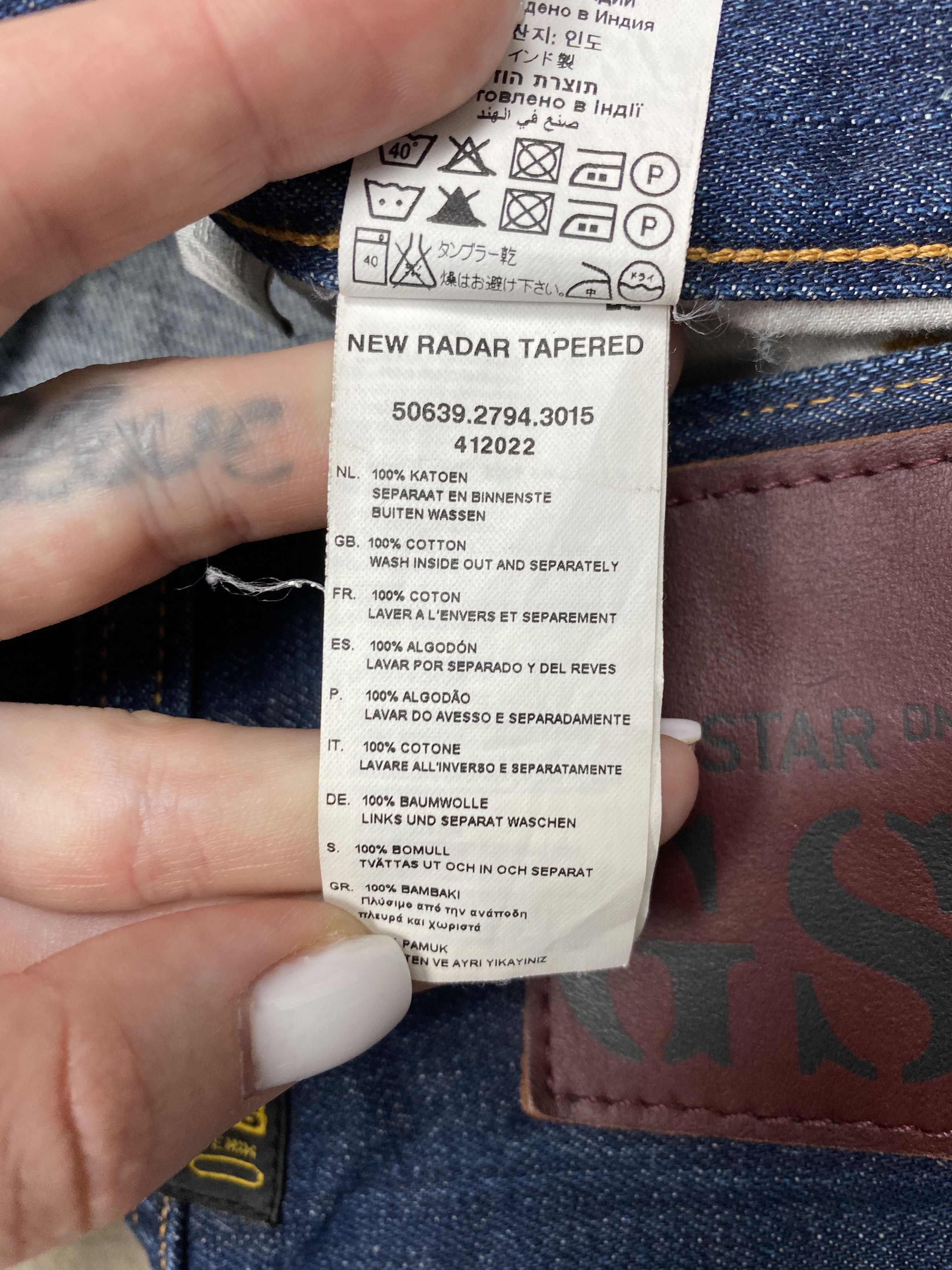 G-Star G Star Raw Vintage Mens Radar Tapered Denim Pants Jeans Size US 34 / EU 50 - 9 Thumbnail