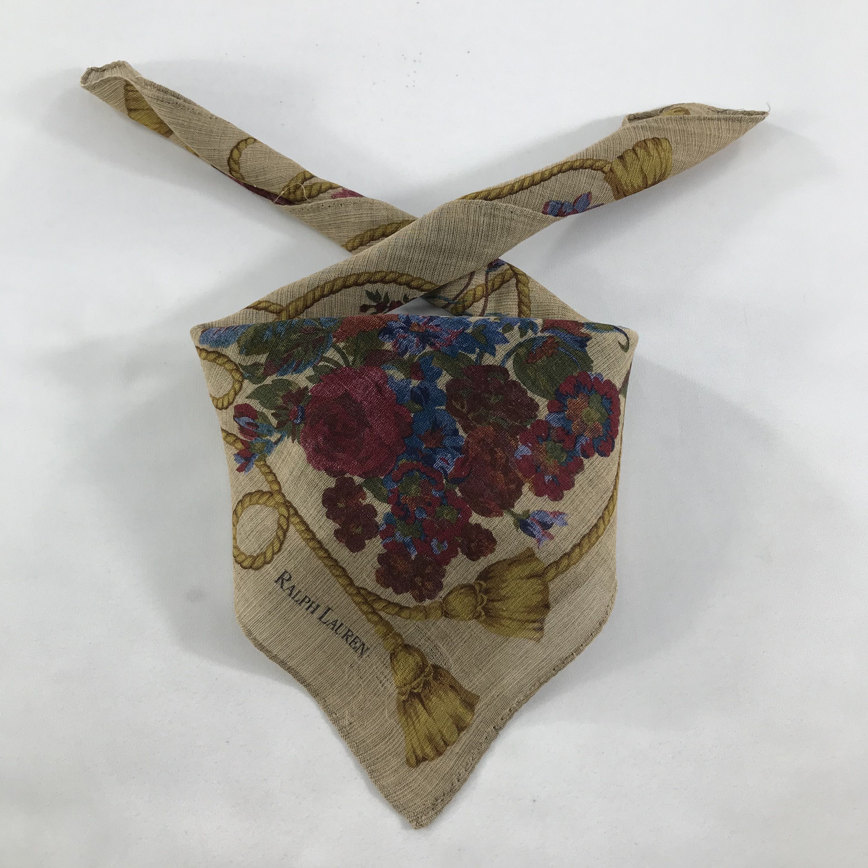 Ralph Lauren × Vintage Ralph Lauren Bandana / Handkerchief / Neckerchief - S1475 Size ONE SIZE - 3 Thumbnail