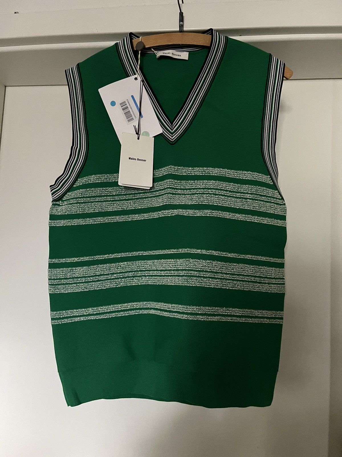 Wales Bonner Wales bonner striped shade sweater knit vest v neck size M Size US M / EU 48-50 / 2 - 1 Thumbnail
