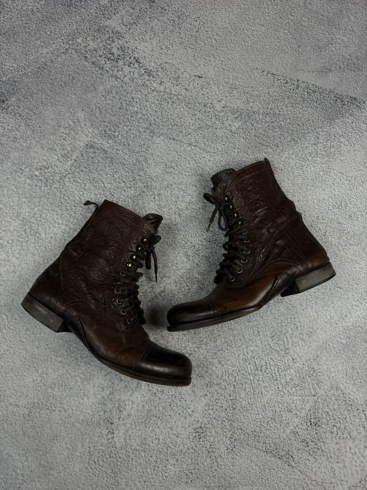 Dolce & Gabbana × Vintage DOLCE GABBANA Vintage Leather Unisex Boots Shoes Brown Size US 10 / IT 40 - 2 Thumbnail