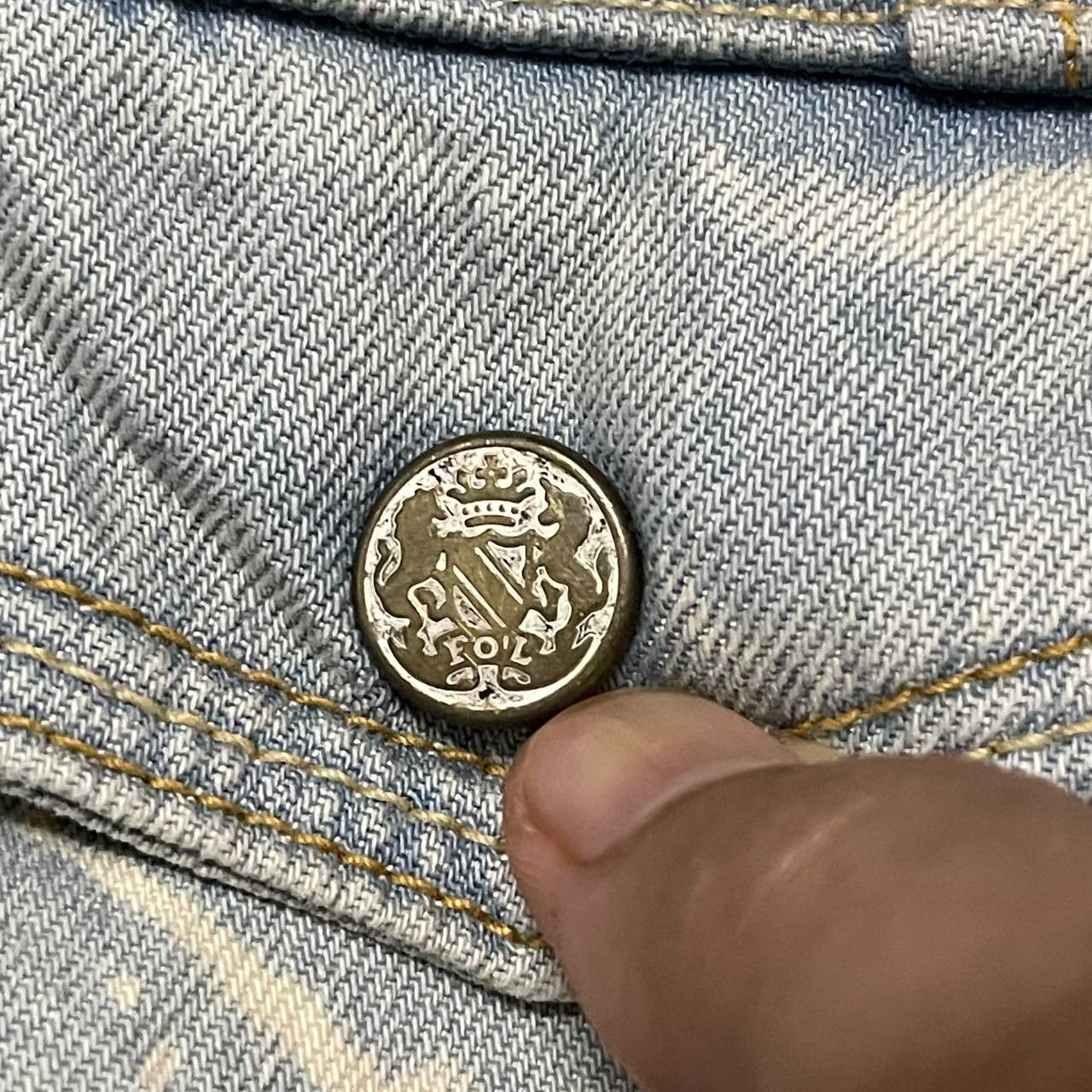 Le Grande Bleu (L.G.B.) FOL Filly O Lynx Denim Rider Jacket with Belt Size S / US 4 / IT 40 - 5 Thumbnail