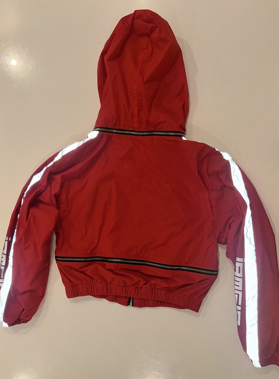 I.AM.GIA LAM.GIA Red & Hooded Silver Reflective Windbreaker (Medium) Size M / US 6-8 / IT 42-44 - 5 Thumbnail