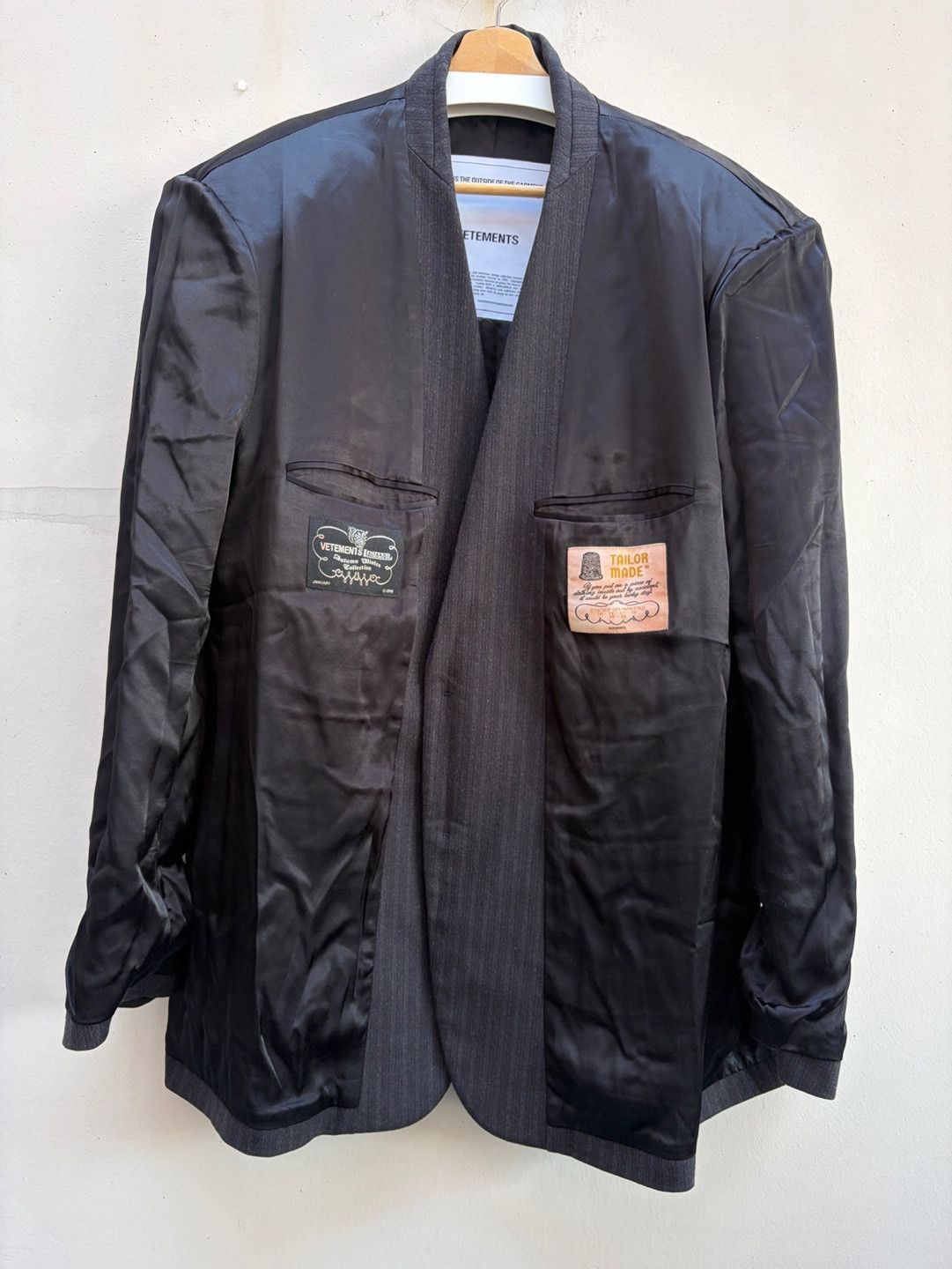 Vetements Vetements 19 Archive Inside Out Blazer Jacket Size US S / EU 44-46 / 1 - 6 Thumbnail