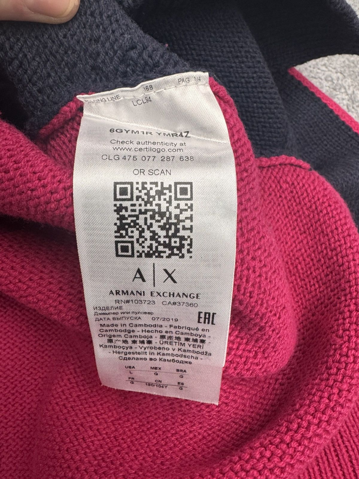 Armani Exchange Armani Exchange Women Vintage Knit Turtleneck Black / Pink Size L / US 10 / IT 46 - 4 Thumbnail