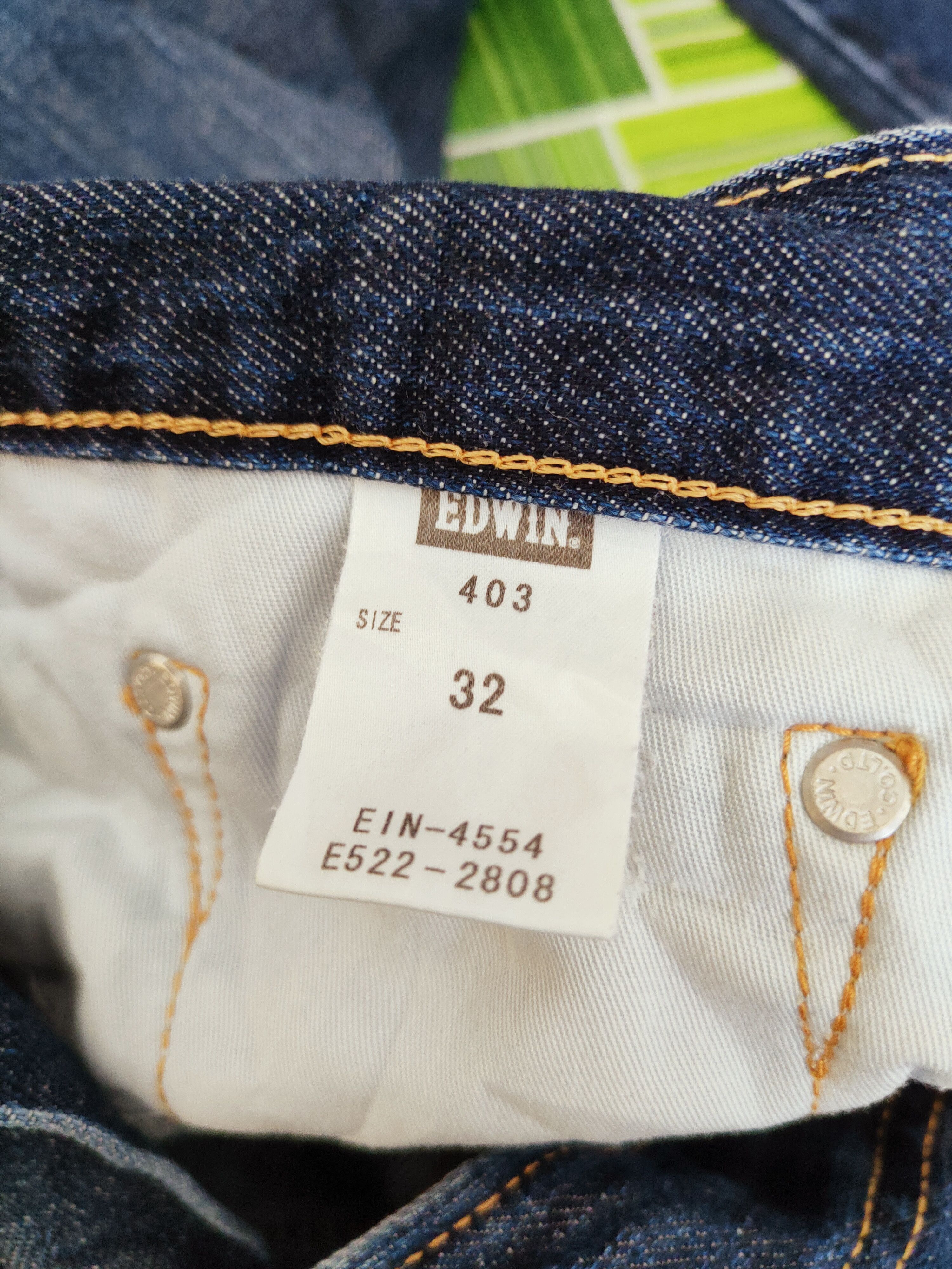 Edwin Edwin Dark Blue Distressed Ripped Jeans #S2661 Size US 33 - 17 Thumbnail