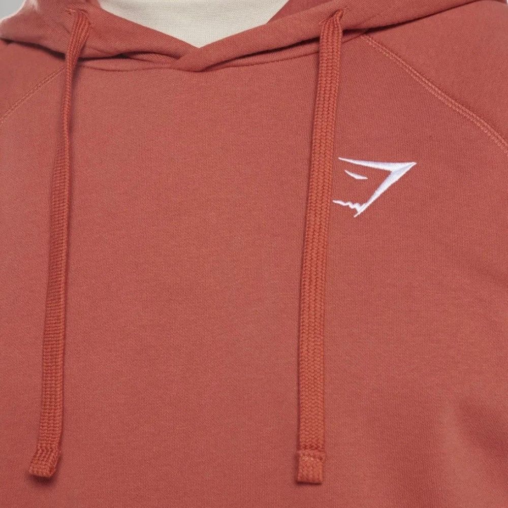 Gymshark Gymshark Crest Hoodie, Persimmon Red - size XS Size US XS / EU 42 / 0 - 6 Thumbnail