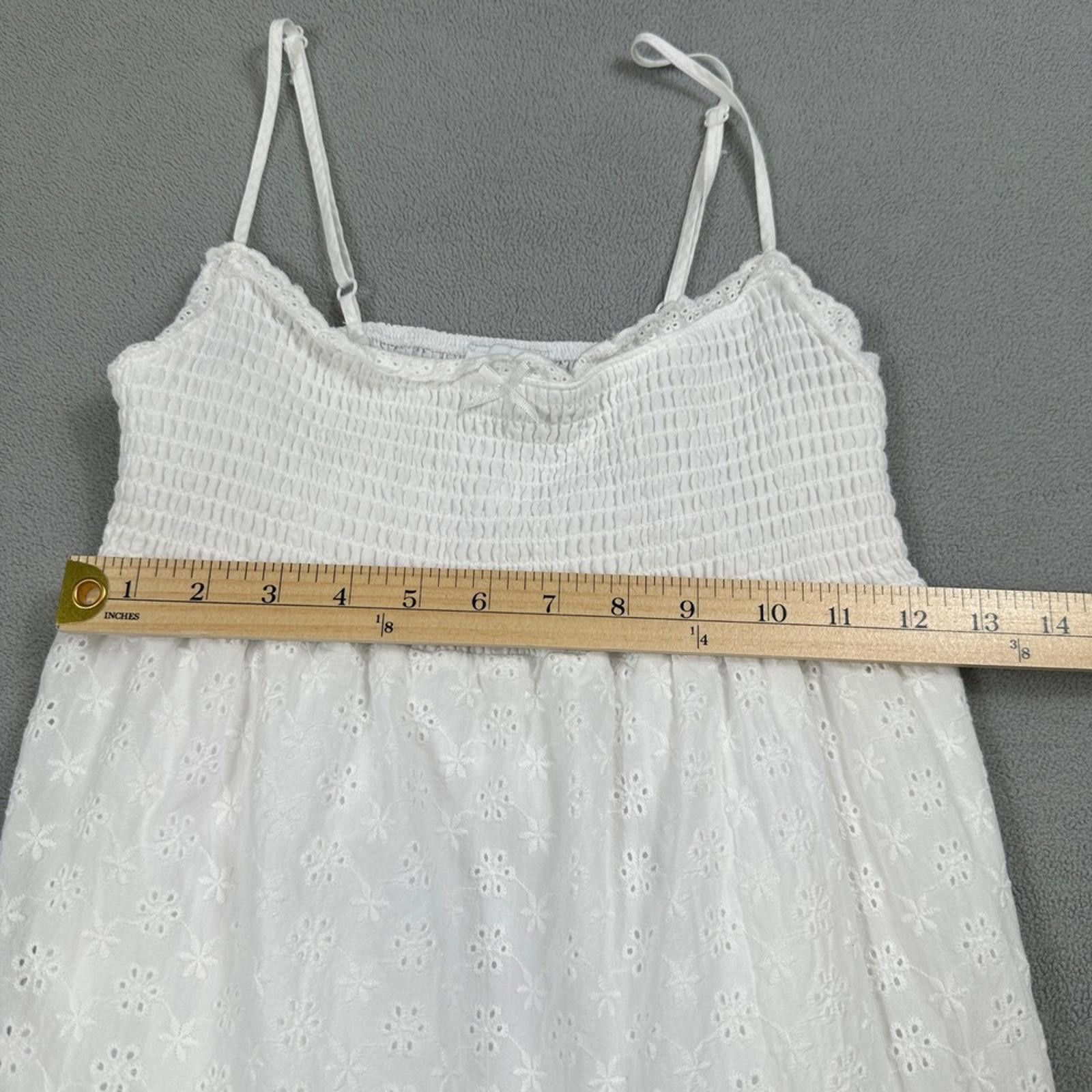 Other LA Hearts by Pacsun Dress S Women White Eyelet Sundress Size S / US 4 / IT 40 - 4 Thumbnail