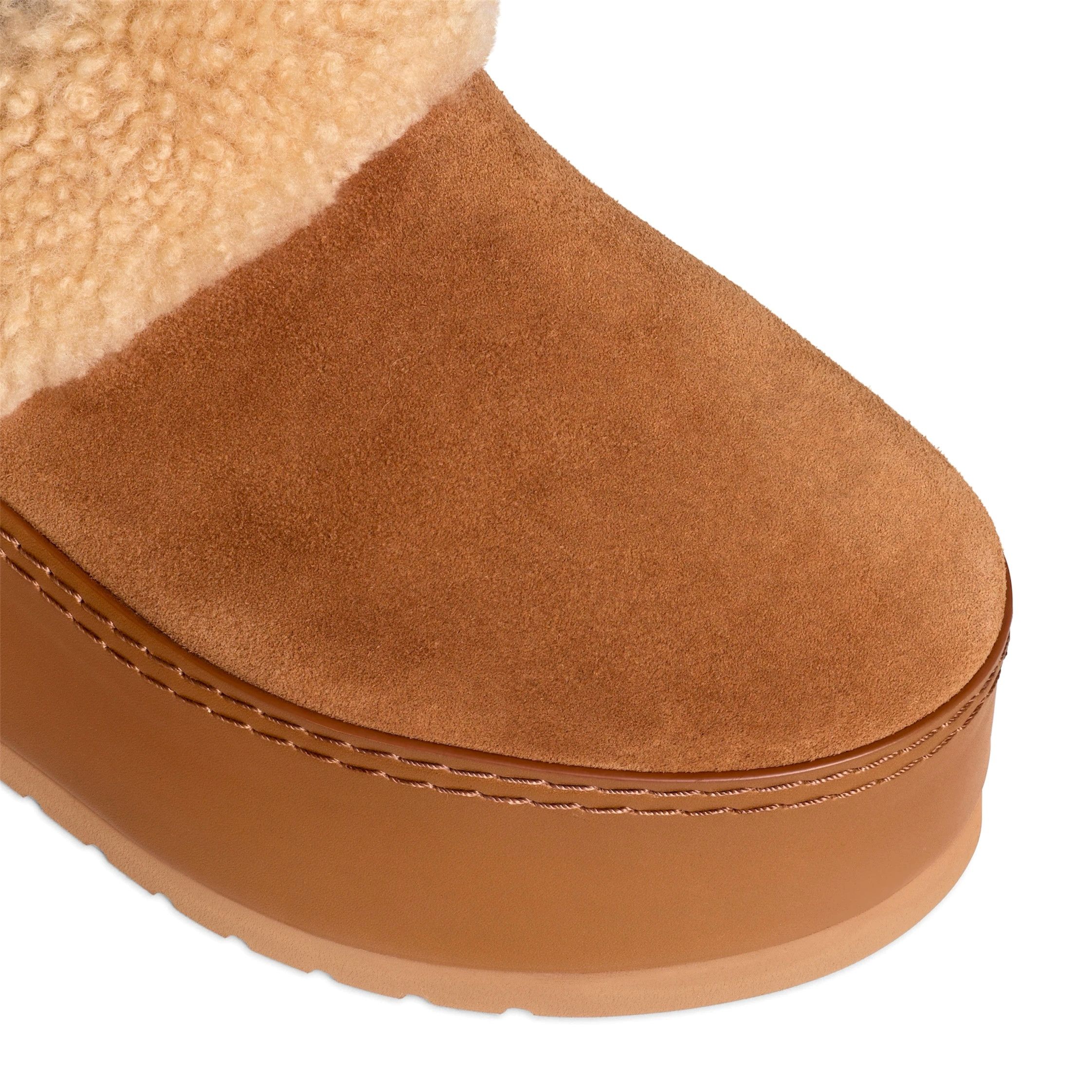Celine 360084610C.18NC Dana Wedge Mule in Suede Calfskin and Shearl Size US 7 / IT 37 - 4 Thumbnail
