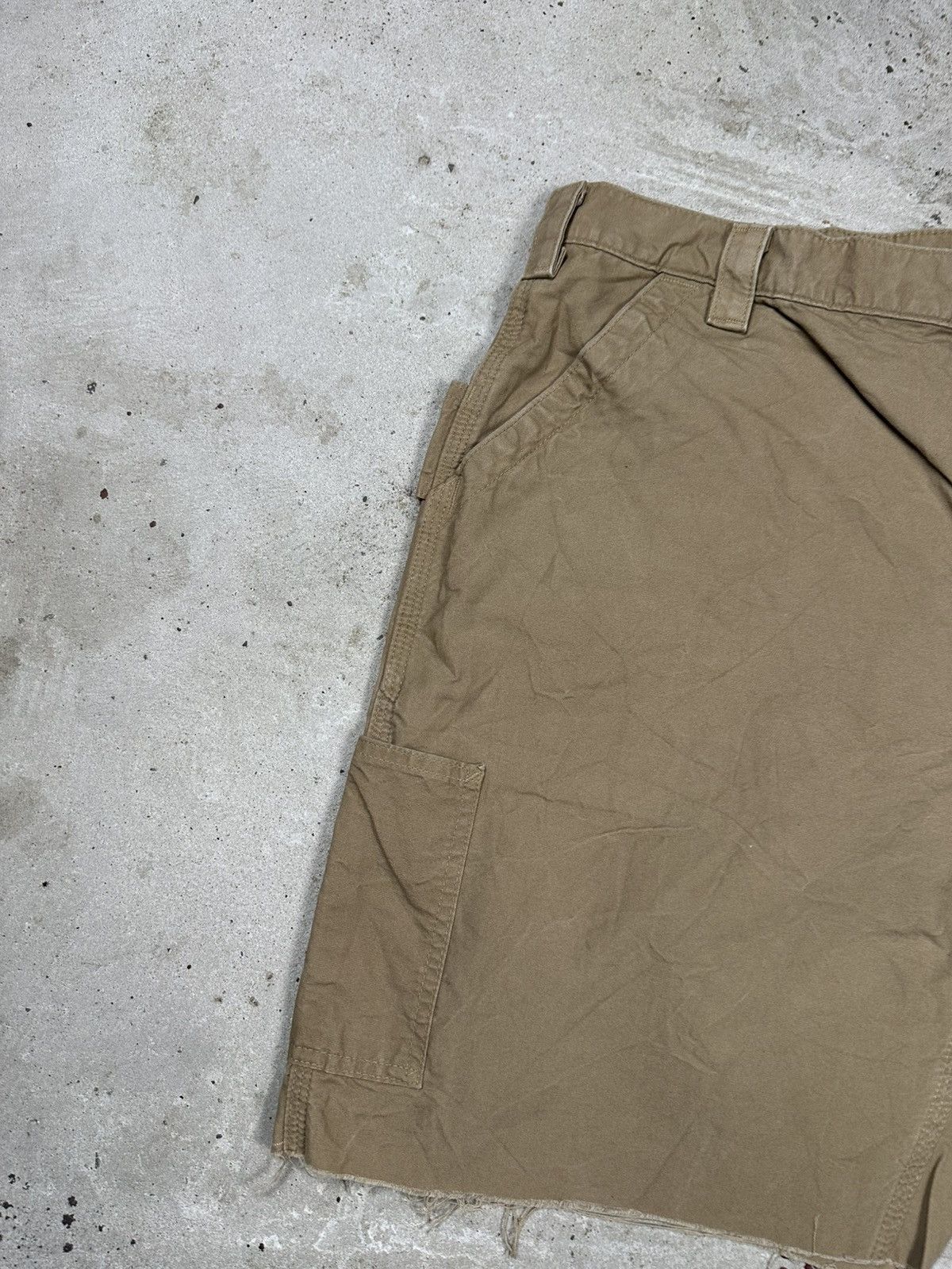 Carhartt × Vintage Vintage Y2K Carhartt Baggy Carpenter Denim Shorts Beige Size US 42 / EU 58 - 11 Thumbnail