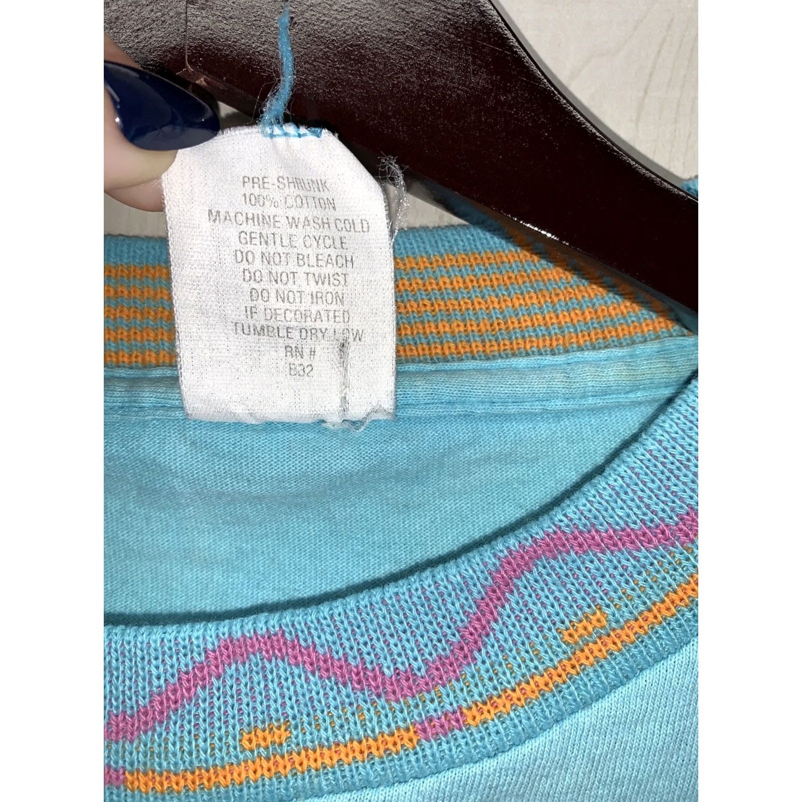 Bugle Boy VINTAGE Bugle Boy Shirt Mens L Blue Knit Collar 90s Graphic Tee Short Sleeve Cotton Large-8692 Size US L / EU 52-54 / 3 - 3 Thumbnail