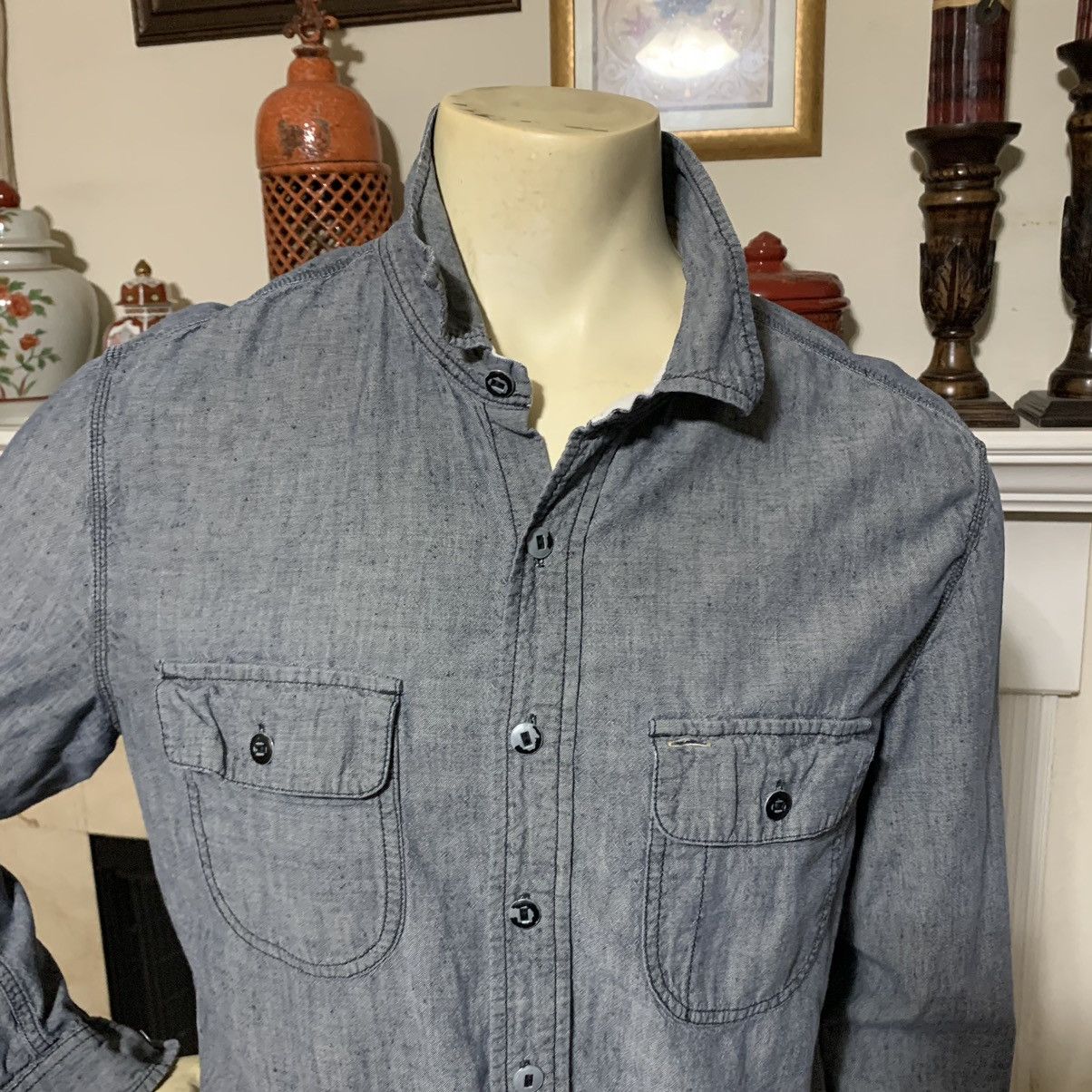 Alex Mill Denim Chambray Shirt Size US XL / EU 56 / 4 - 4 Thumbnail
