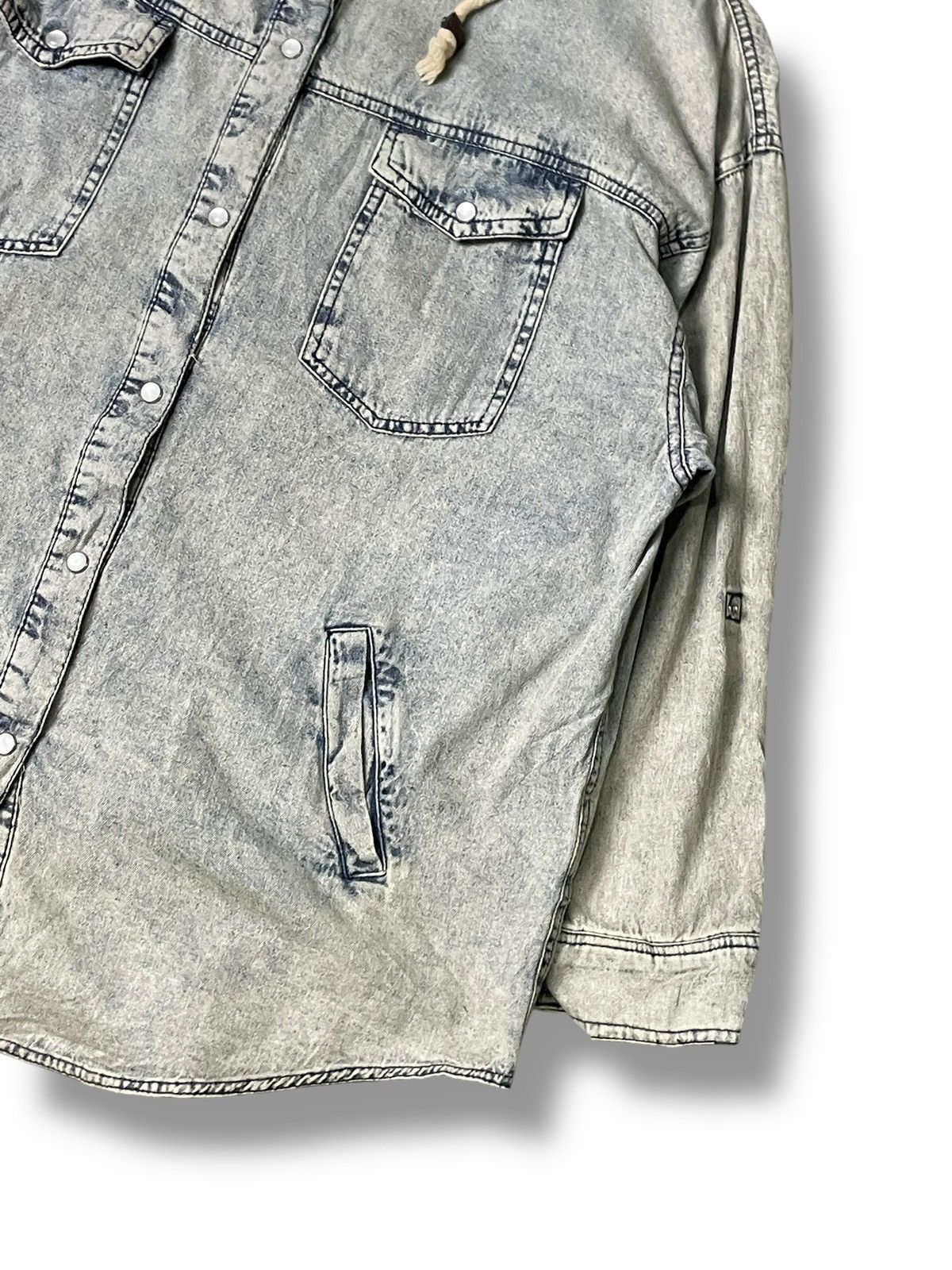 Japanese Brand × Vintage Japanese Brand Distressed Denim Hooded Jacket (75) Size US M / EU 48-50 / 2 - 3 Thumbnail