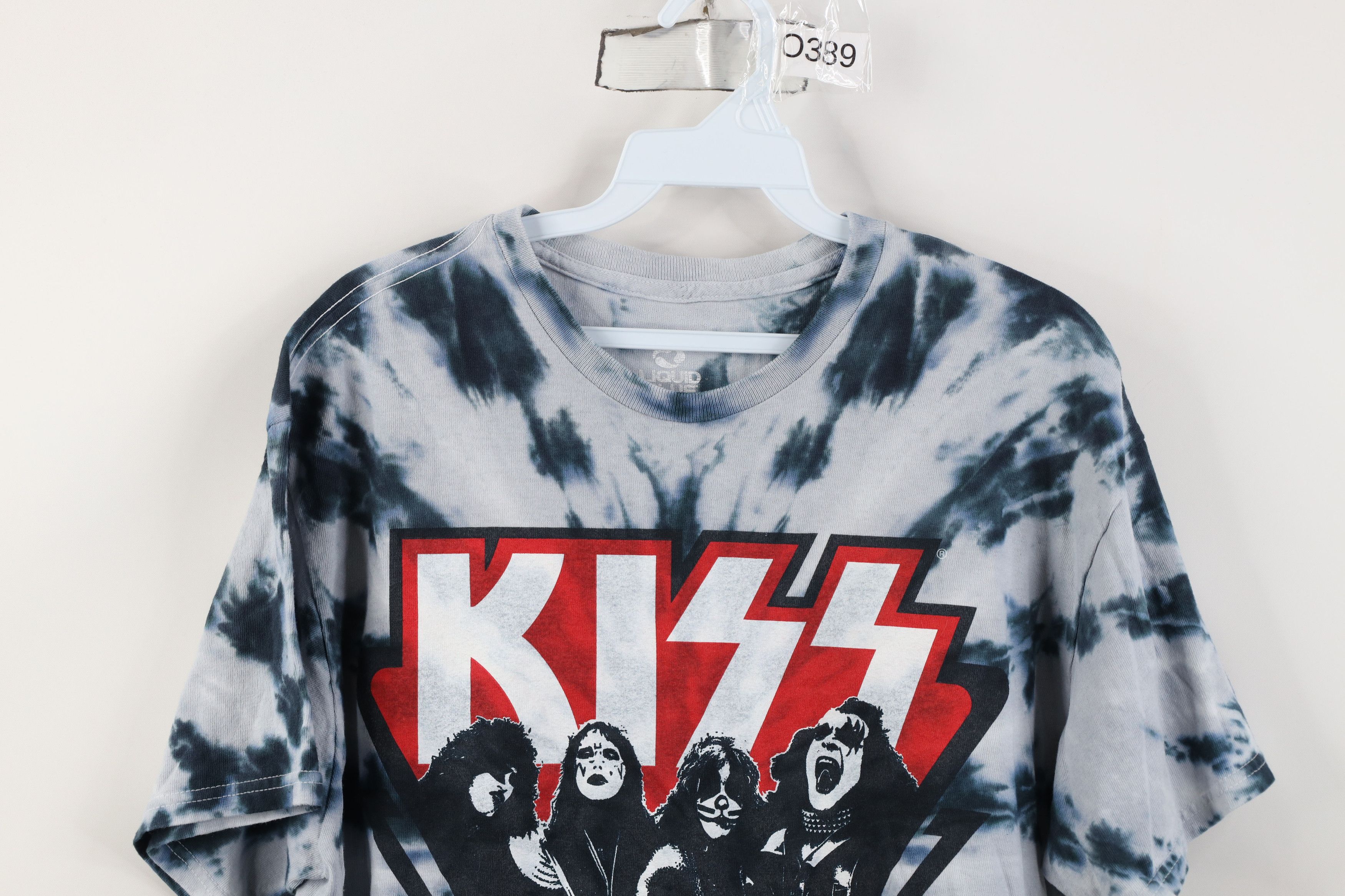 Liquid Blue Retro Y2K Liquid Blue Tour KISS Band T-Shirt Acid Wash Size US L / EU 52-54 / 3 - 2 Thumbnail