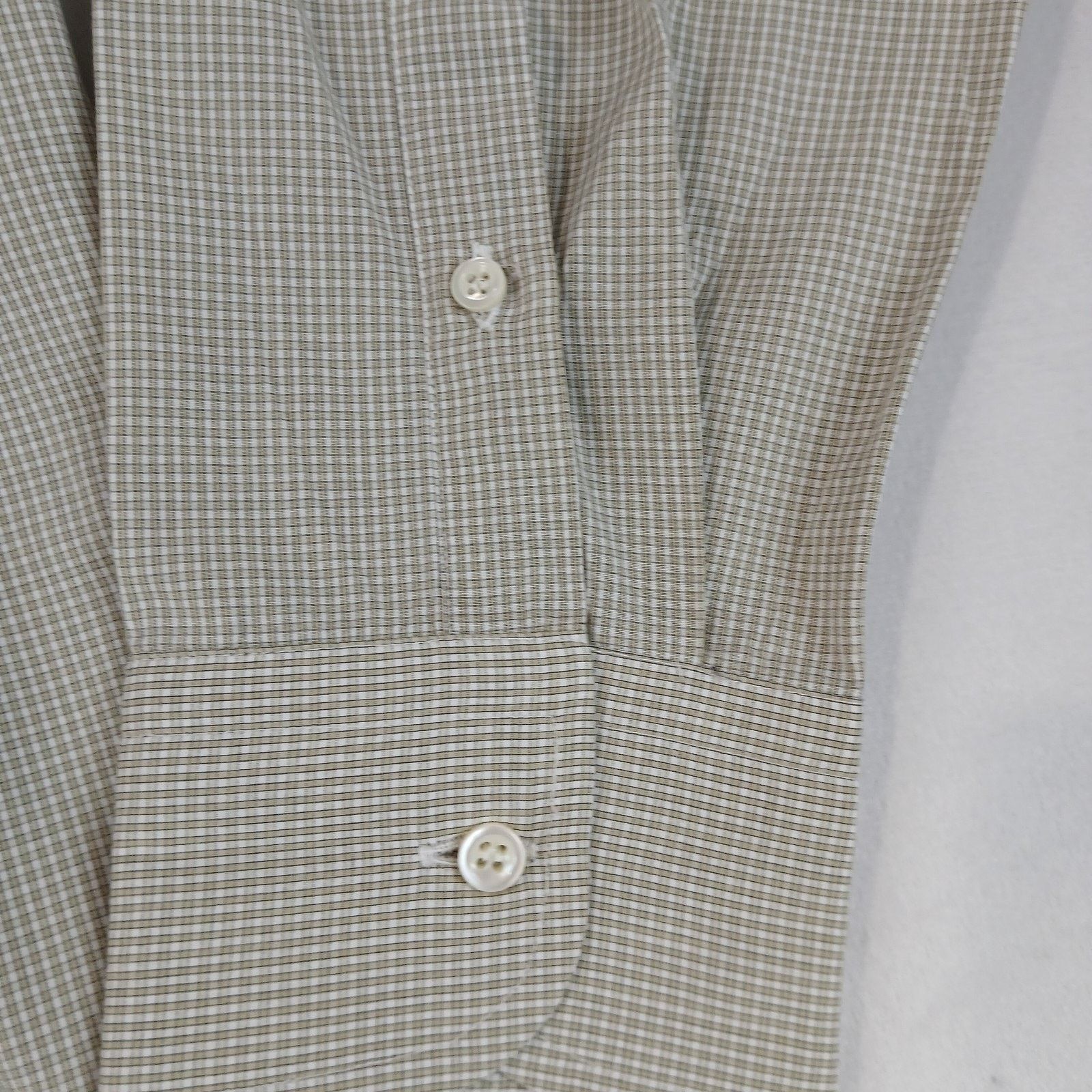 Ermenegildo Zegna Ermenegildo Zegna Dress Shirt 41/16 Green Check Long Sleeve Size US M / EU 48-50 / 2 - 7 Thumbnail