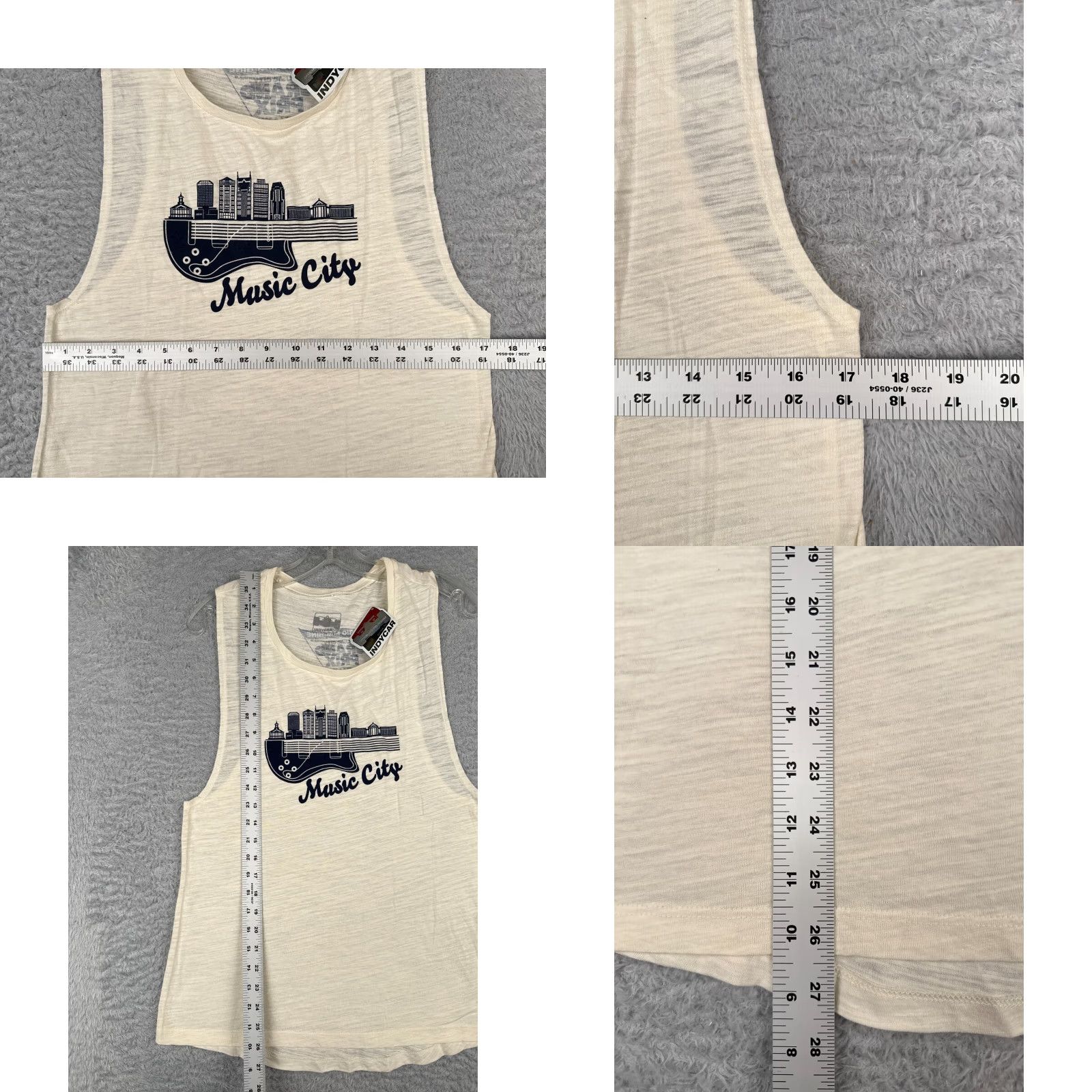 Vintage INDYCAR Shirt Womens Large Beige Heather Tank Music City Grand Prix Nashville Size L / US 10 / IT 46 - 8 Thumbnail