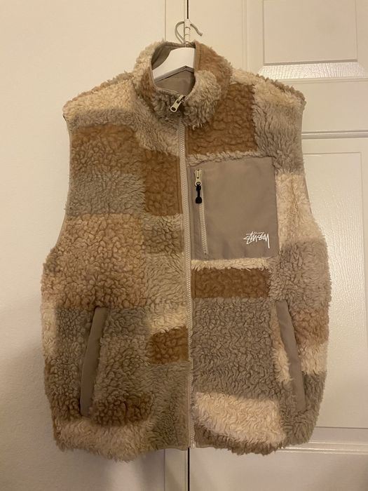 Stussy Stussy Colorblock Reversible Mixed Sherpa Vest | Grailed