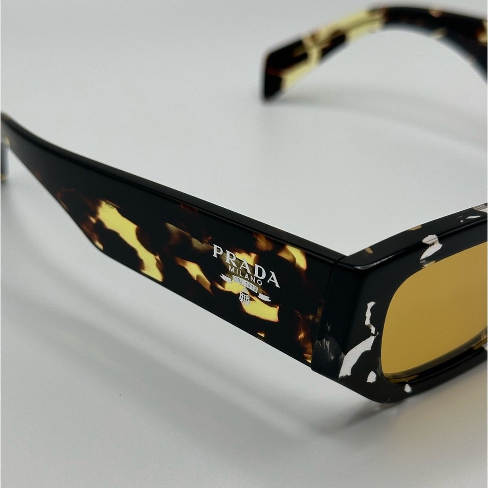 Prada PRADA SUNGLASSES PRA01S 15O10C Havana Transparent/Yellow Size ONE SIZE - 4 Thumbnail
