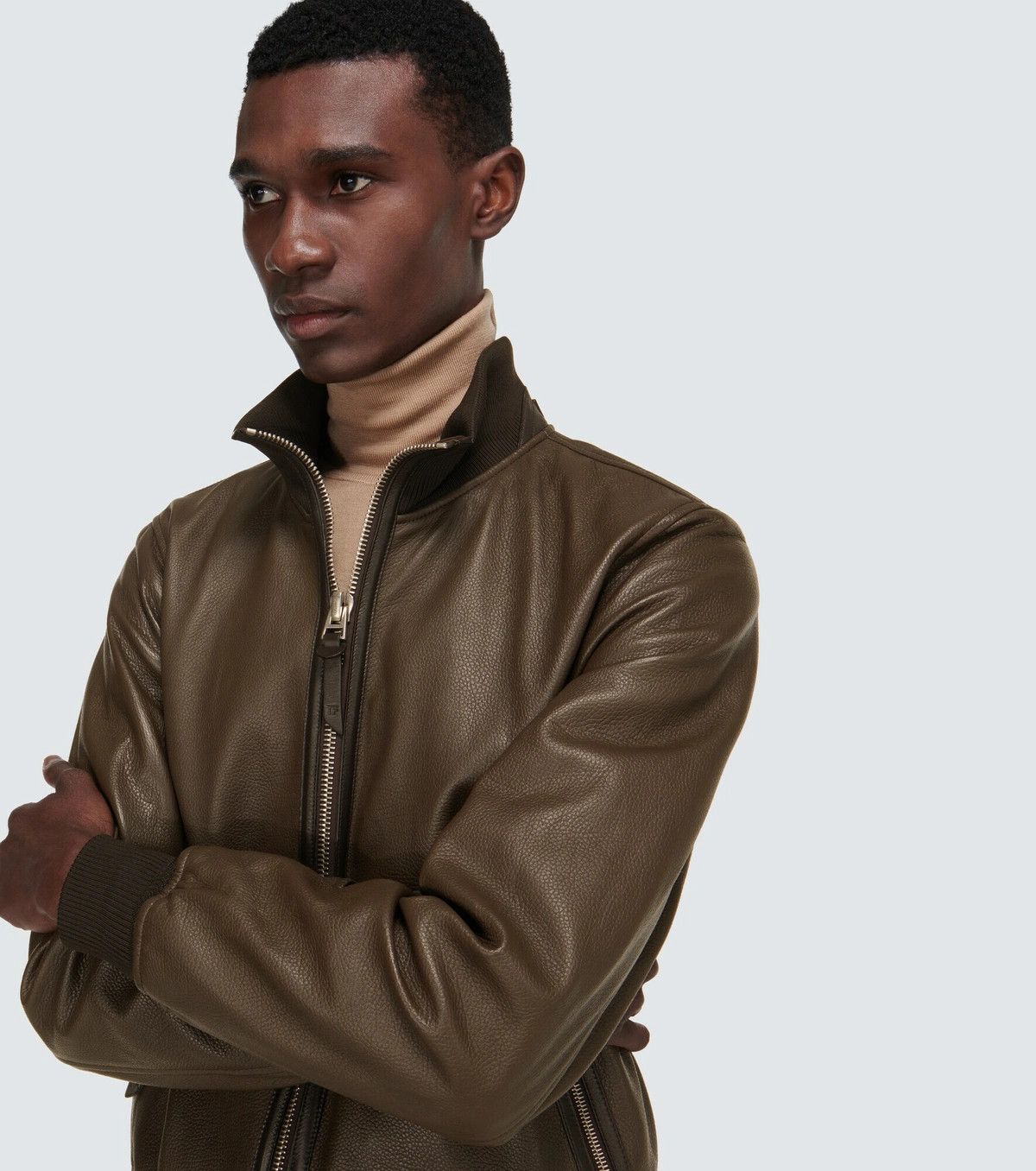 Tom Ford o1w1db10425 LBB001 Leather Jacket in Brown Size US S / EU 44-46 / 1 - 5 Thumbnail