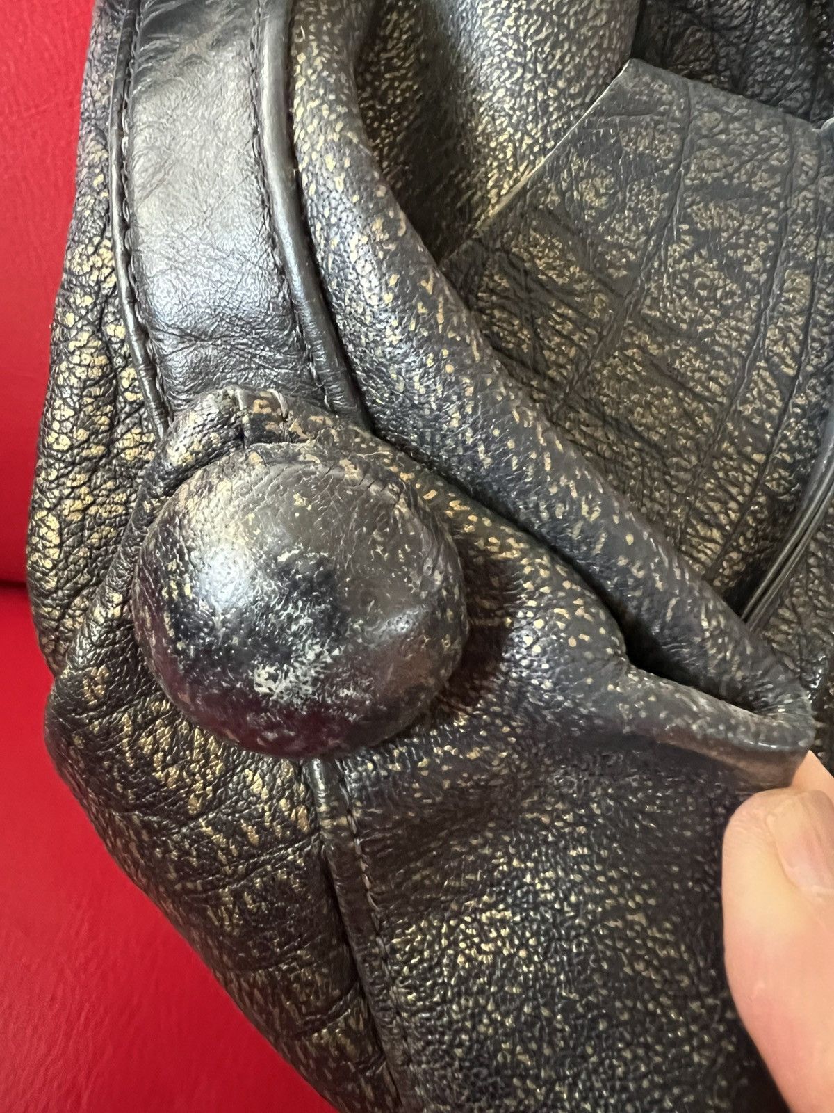 Other Carlos Falchi Vintage Black Leather Butterfly Bag USA made Size ONE SIZE - 10 Thumbnail