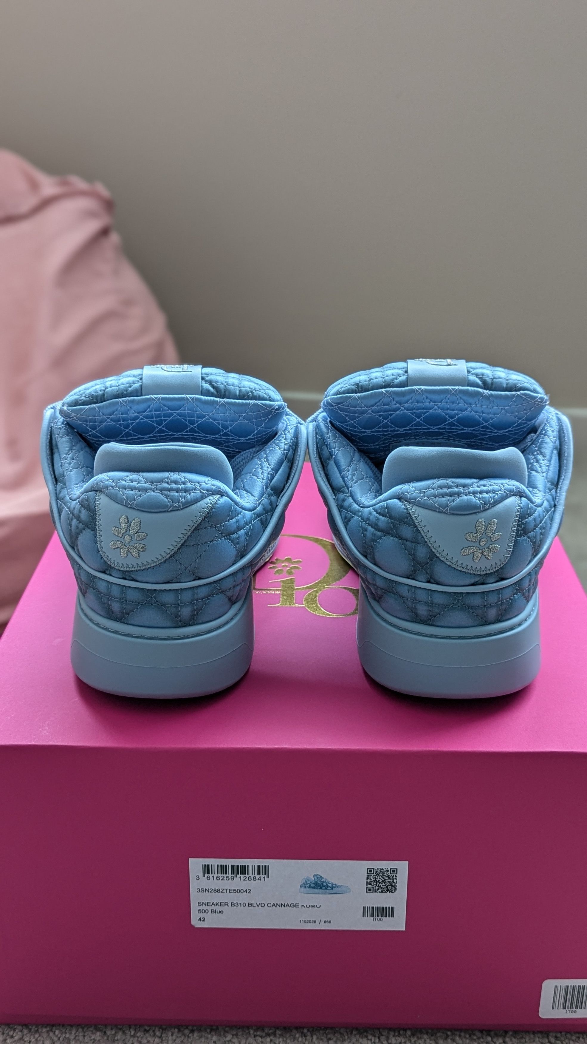 Dior × ERL Dior ERL B9S Sneaker Blue Cannage Colorway EU42 UK8 Size US 9 / EU 42 - 4 Thumbnail