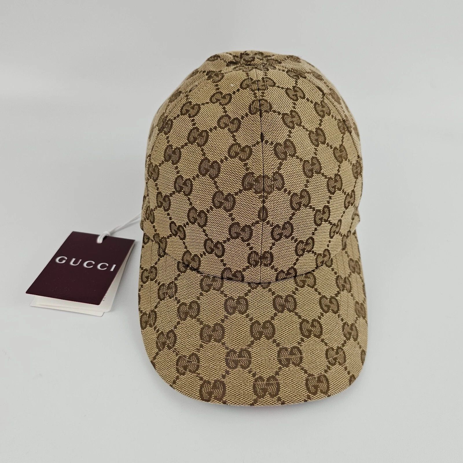Gucci GUCCI Camel & Dk Brown GG Canvas Baseball Hat New Auth Size ONE SIZE - 3 Thumbnail